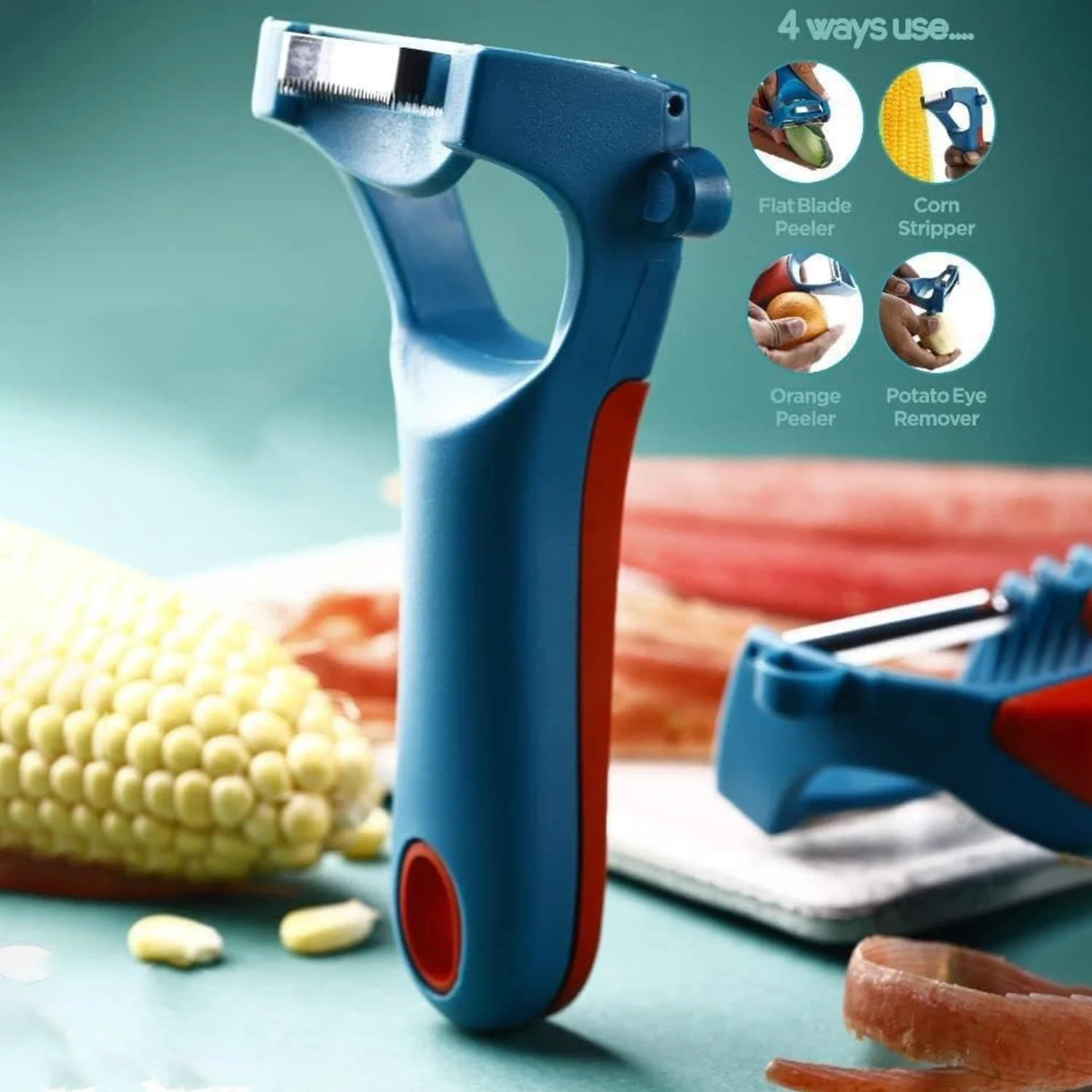 Supermom 4-in-1 Multi-Functional Vegetable & Fruit Peeler (1 Pc) - Image 6