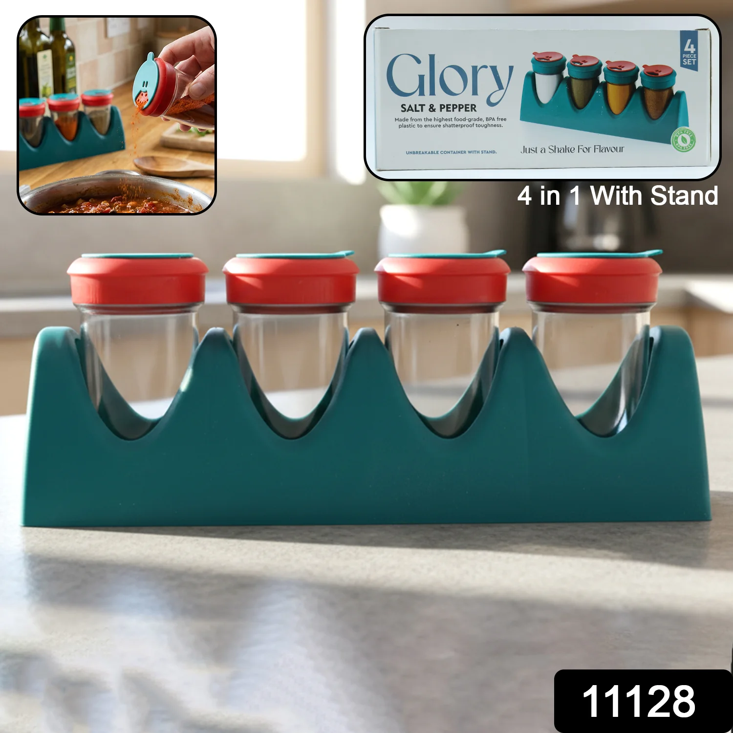 4-in-1 Multipurpose Spice Shaker Set (1 Set) - Image 2
