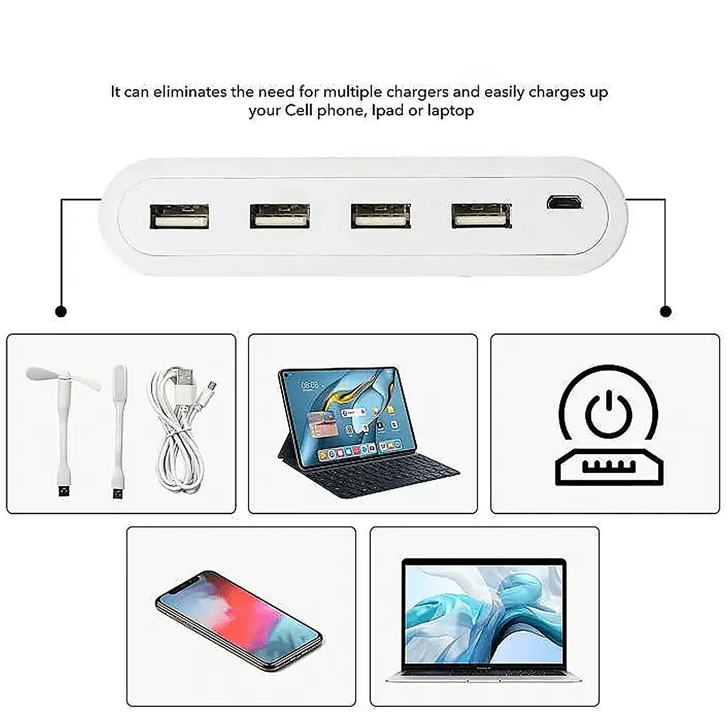 4in1 hub is USB For Pen drive, Mouse, Keyboards, Camera, Mobile, (1 pc) - Image 4