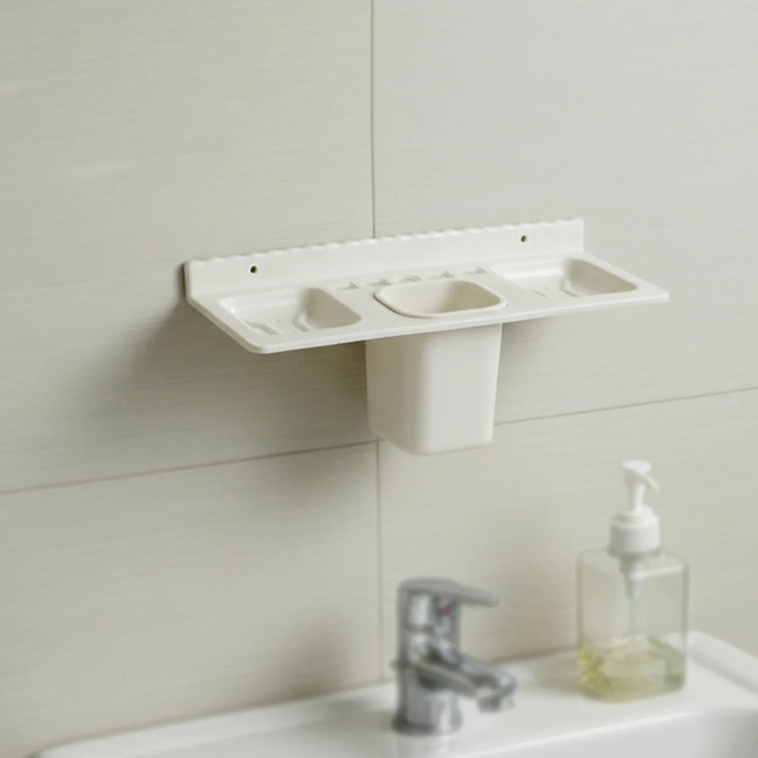 4 in 1 Wall-Mounted Bathroom Organizer - (1 Pc) - Image 3