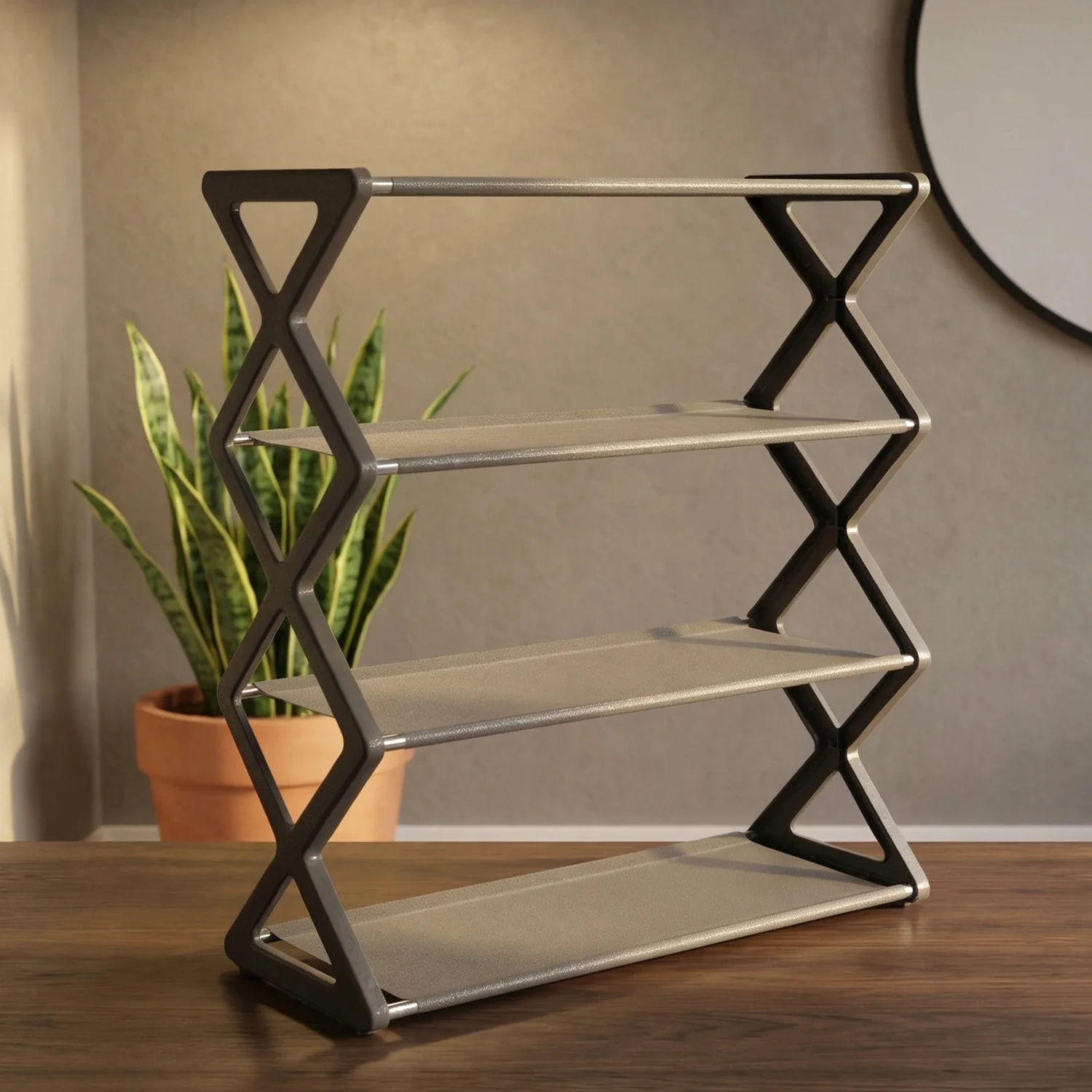 4 Layer Foldable Shoe Rack Organizer (1 Pc) - Image 5