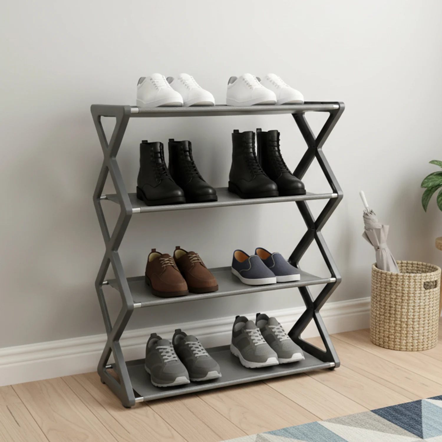 4 Layer Foldable Shoe Rack Organizer (1 Pc) - Image 7
