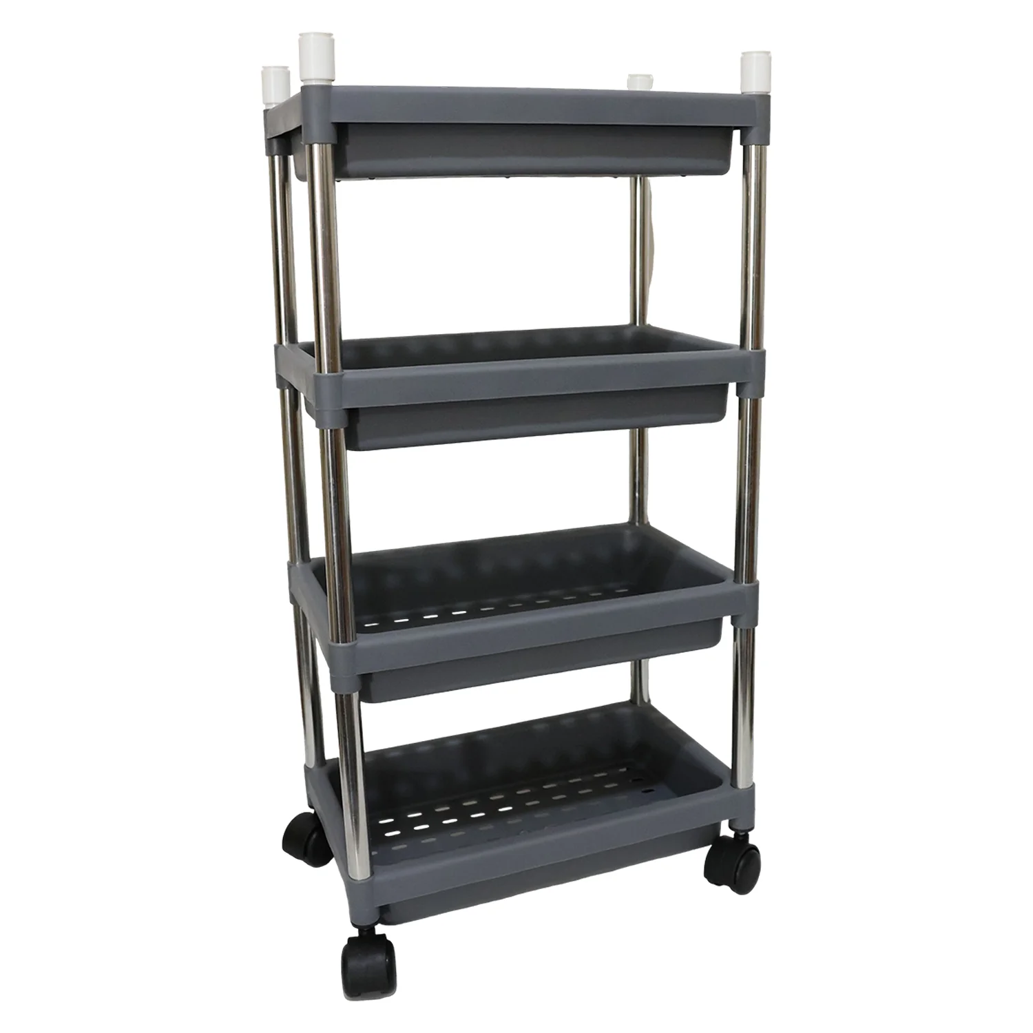 4-Layer Rolling Storage Cart with Wheels Set - Image 5