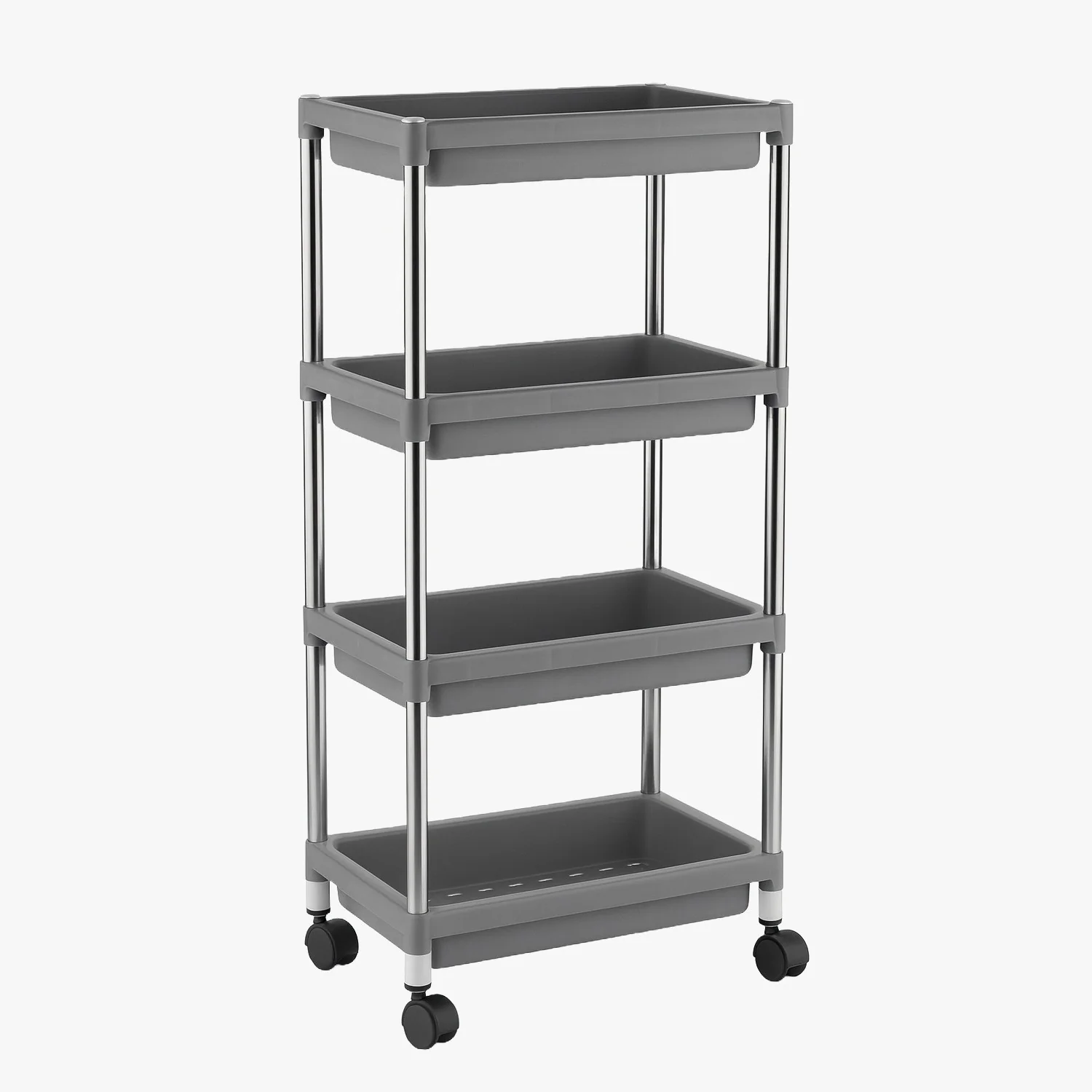 4-Layer Rolling Storage Cart with Wheels Set - Image 7