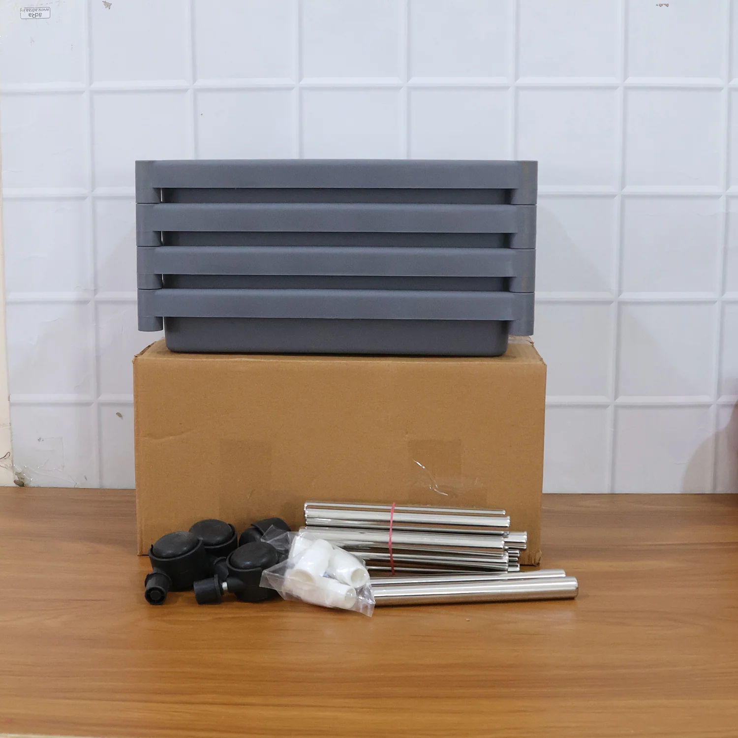 4-Layer Rolling Storage Cart with Wheels Set - Image 9