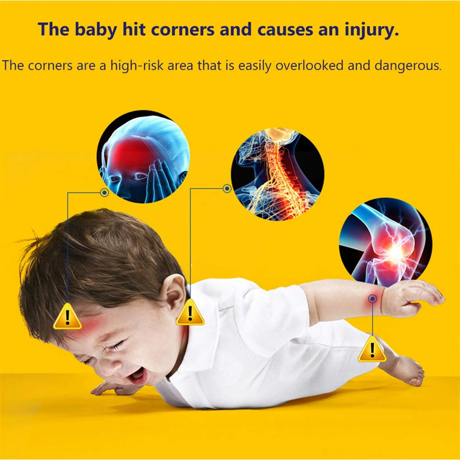 4 Pc Soft Foam Table Corner Protectors Set with Safety Tape - Image 8