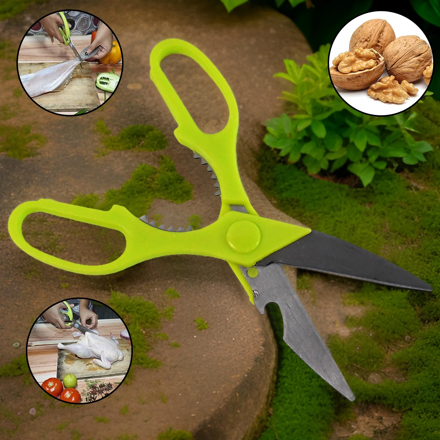 4-Piece Kitchen Cutting Set: Scissors, Peeler, Grater / Slicer, and Knife - Image 7
