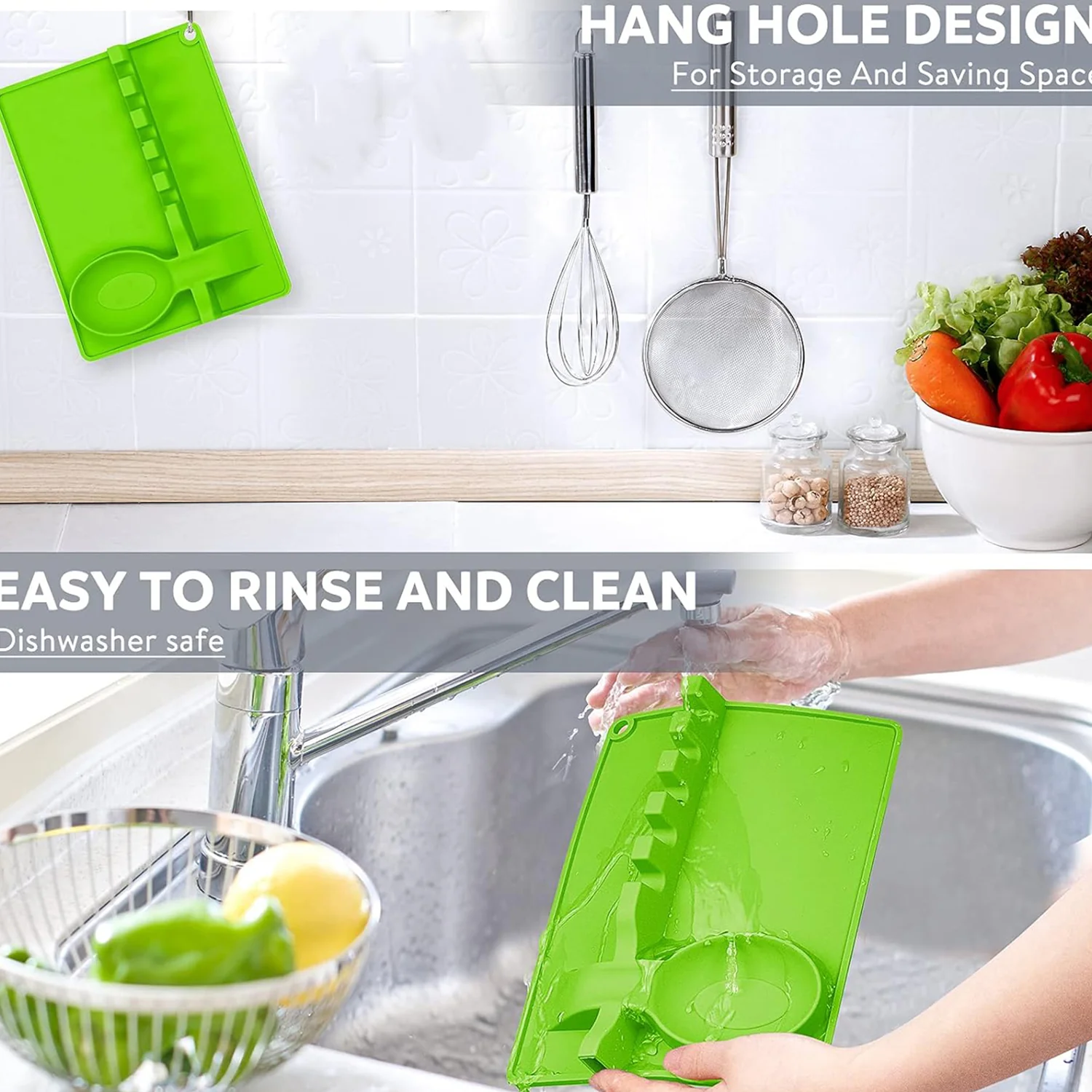 4-Slots Silicone Multifunctional Spoon Holders Fork Spatula Rack (1 Pc) - Image 7