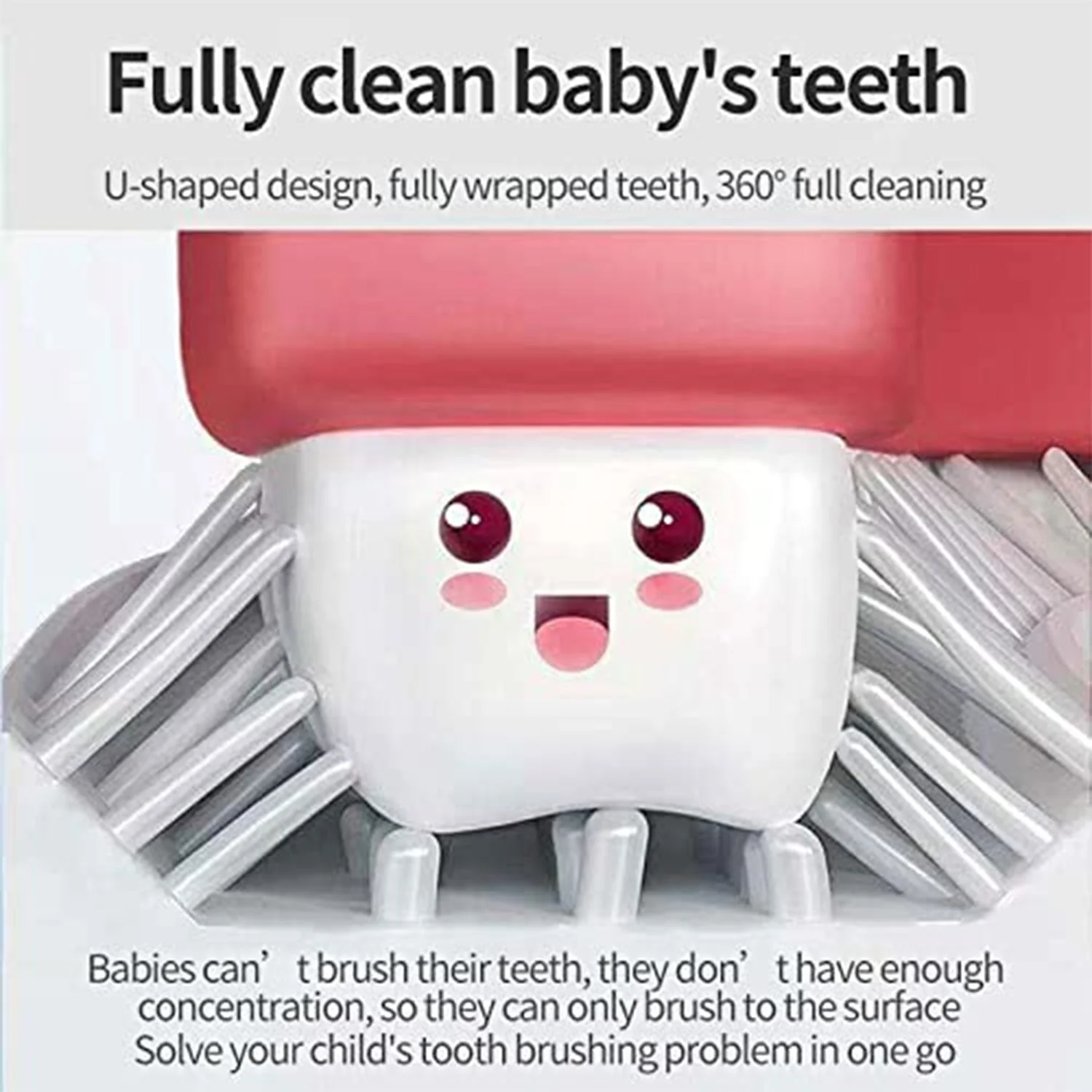 U-Shaped Kids Toothbrush (2–6 Years) with Ultra-Soft Food-Grade Silicone Head - Image 6