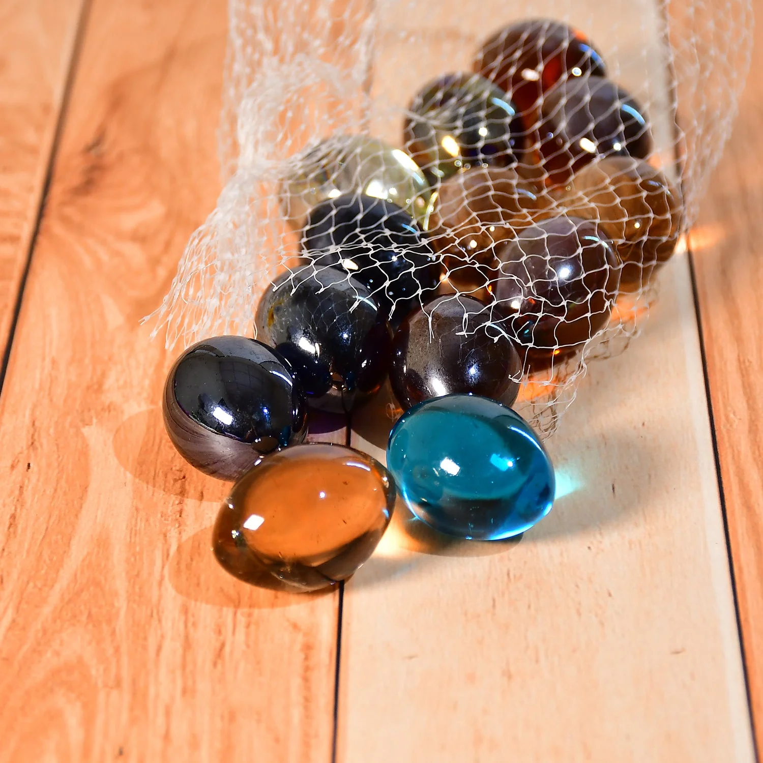 Glass Gem Stone, Flat Round Marbles Pebbles for Vase Fillers, Attractive pebbles for Aquarium Fish Tank. - Image 4