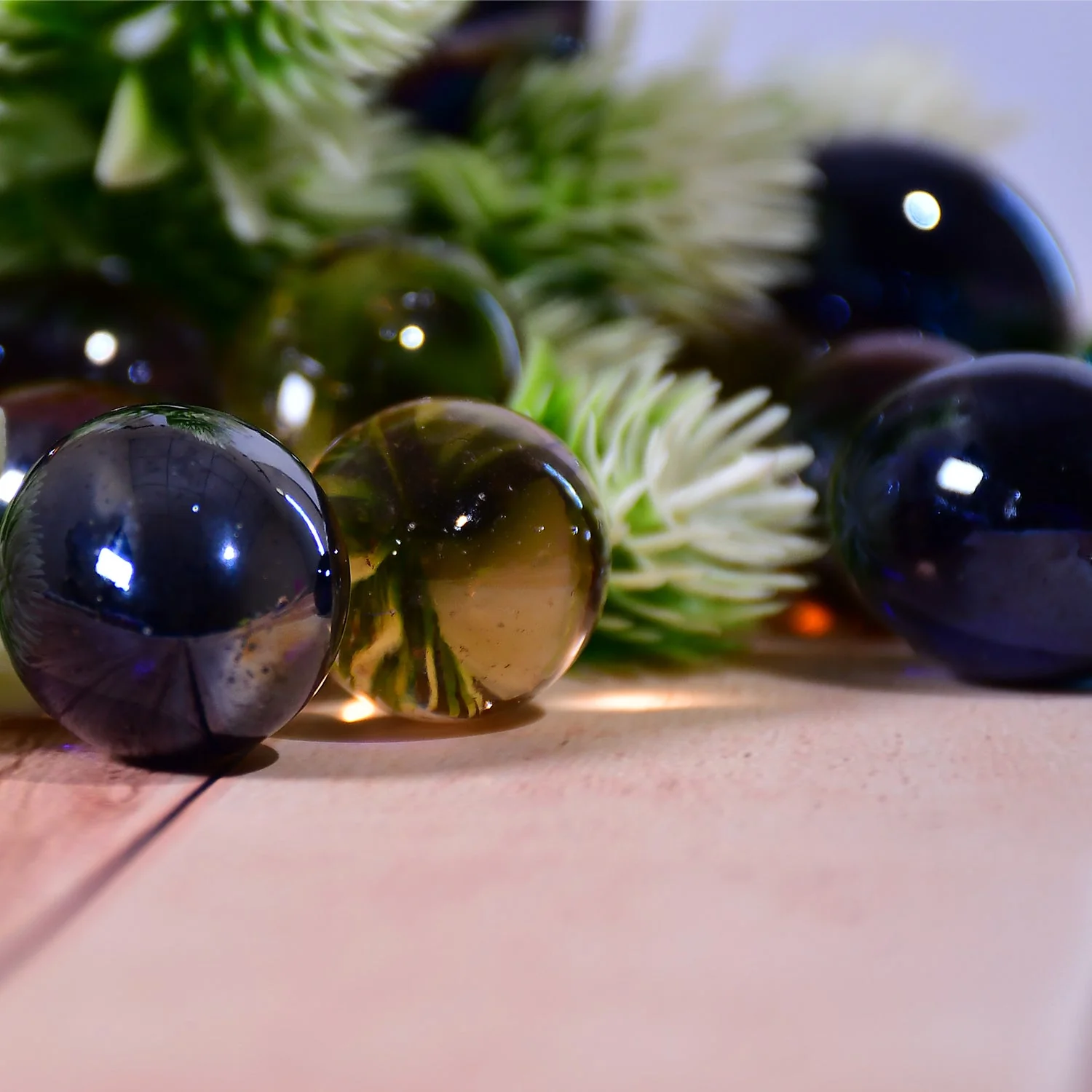 Glass Gem Stone, Flat Round Marbles Pebbles for Vase Fillers, Attractive pebbles for Aquarium Fish Tank. - Image 5