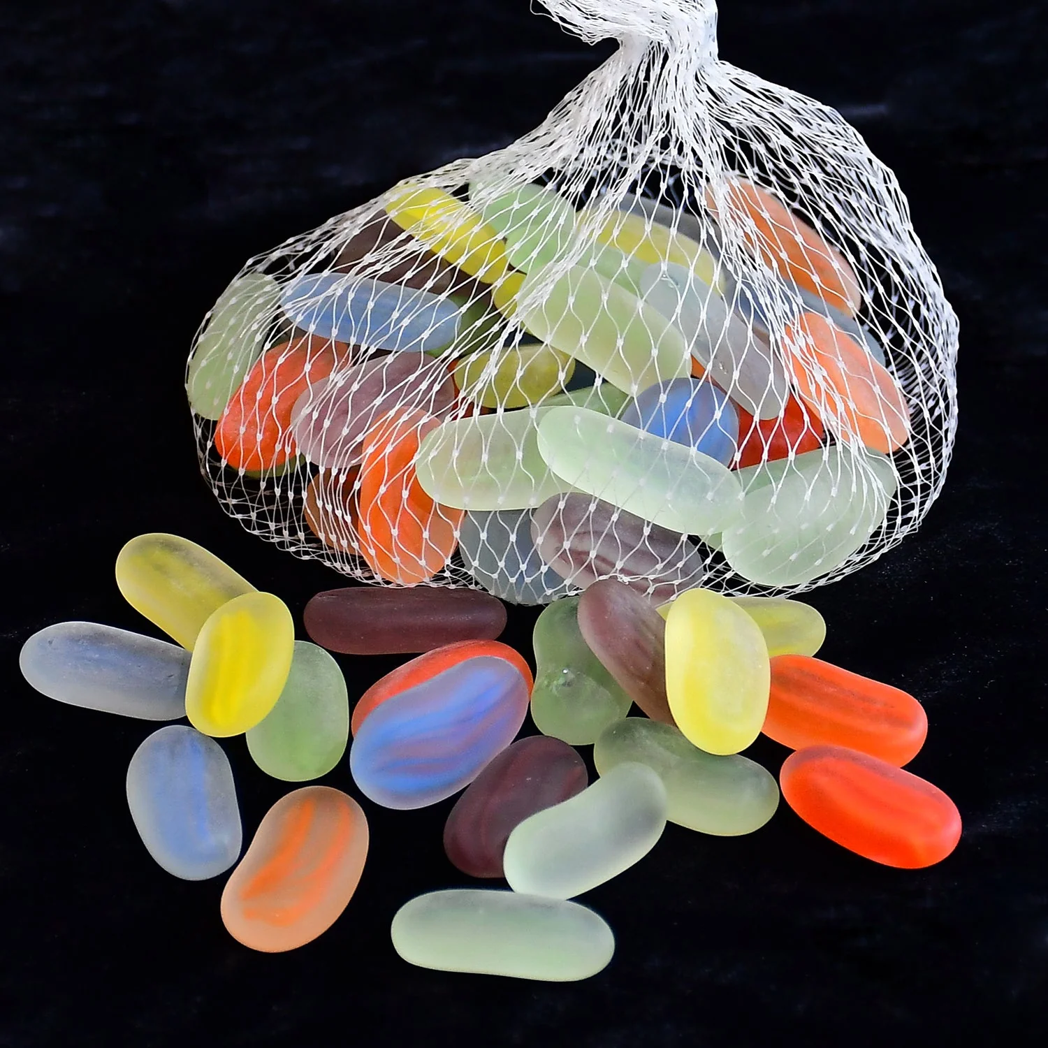 Glass Gem Stone, Flat Round Marbles Pebbles for Vase Fillers, Attractive pebbles for Aquarium Fish Tank. - Image 4