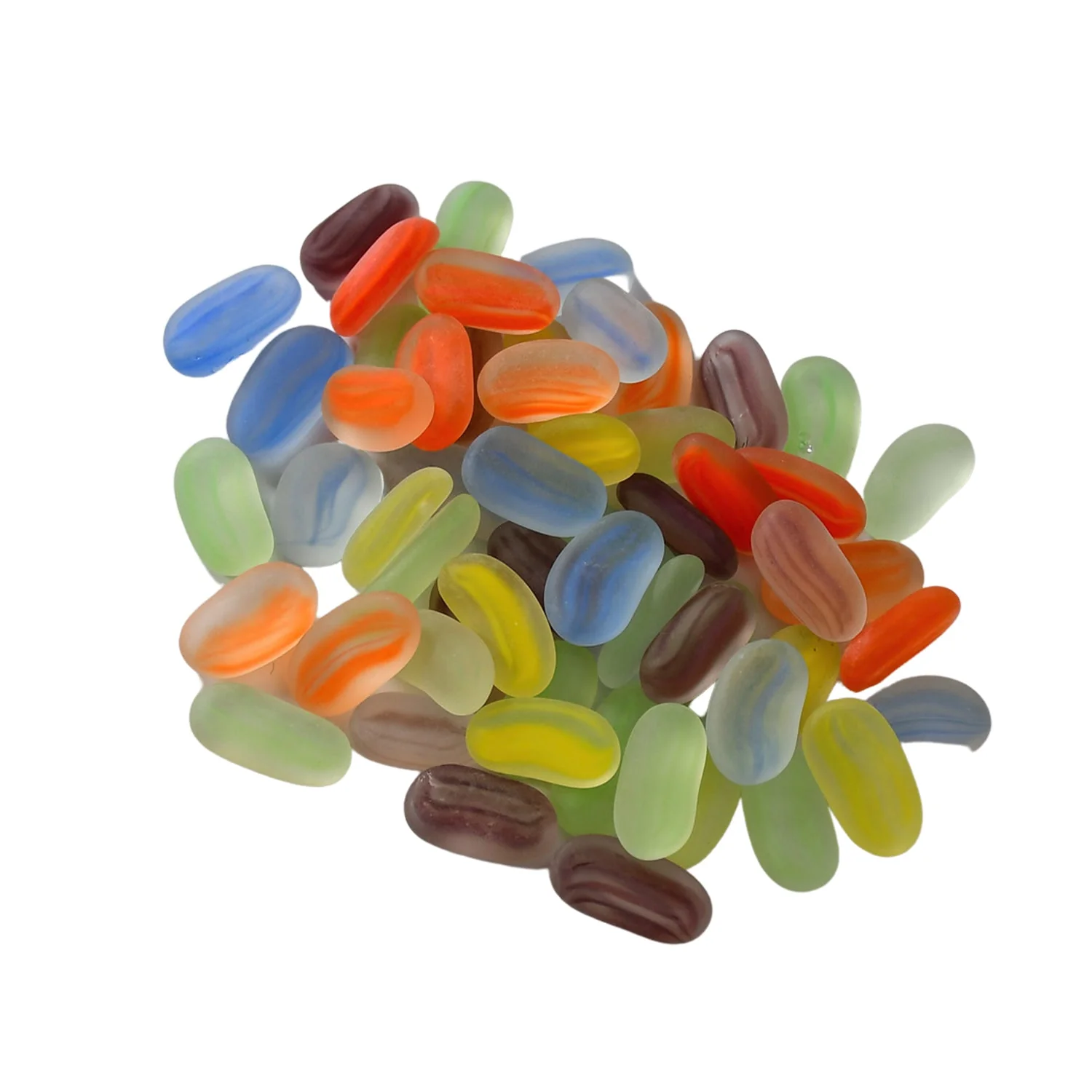 Glass Gem Stone, Flat Round Marbles Pebbles for Vase Fillers, Attractive pebbles for Aquarium Fish Tank. - Image 5