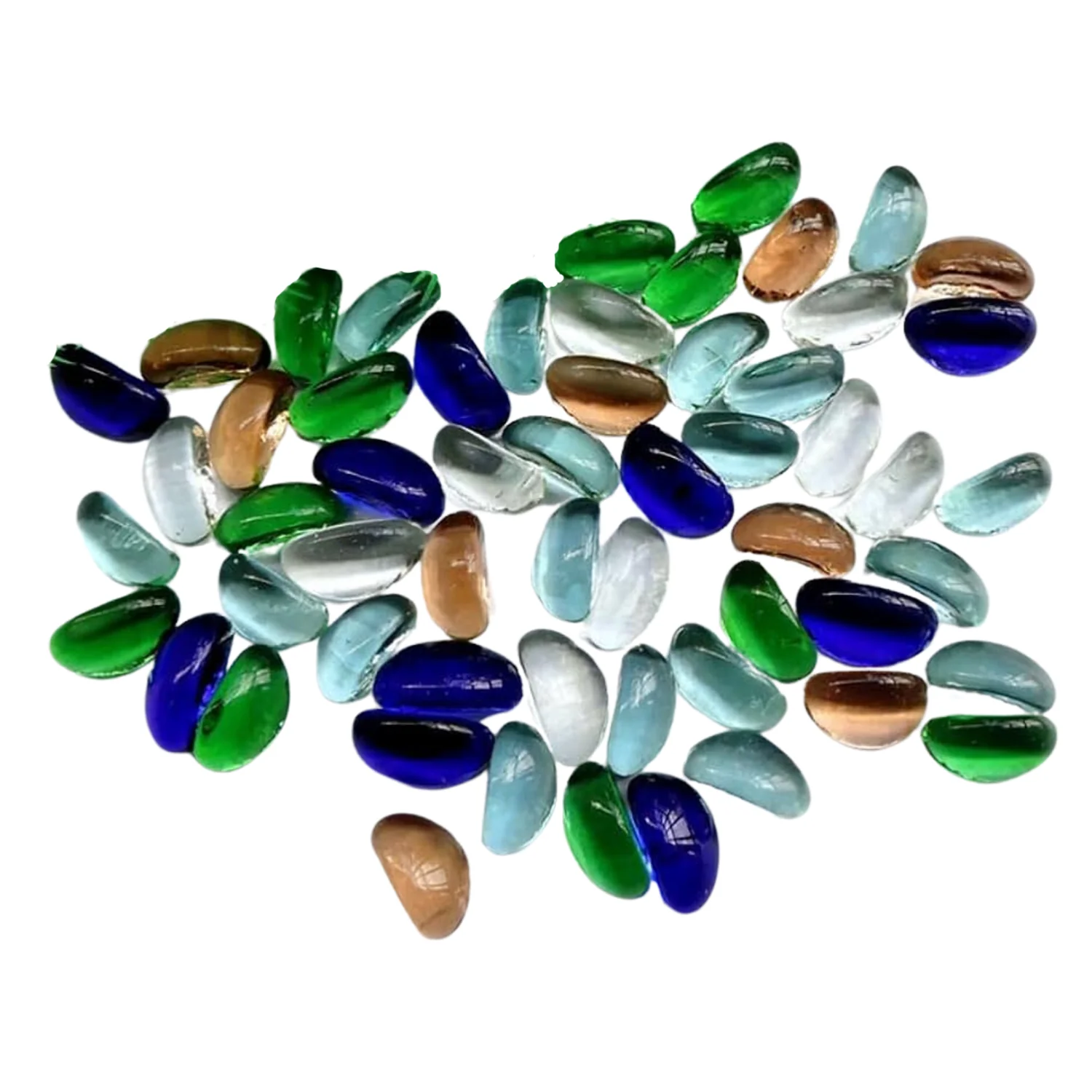Glass Gem Stone, Flat Round Marbles Pebbles for Vase Fillers, Attractive pebbles for Aquarium Fish Tank. - Image 5