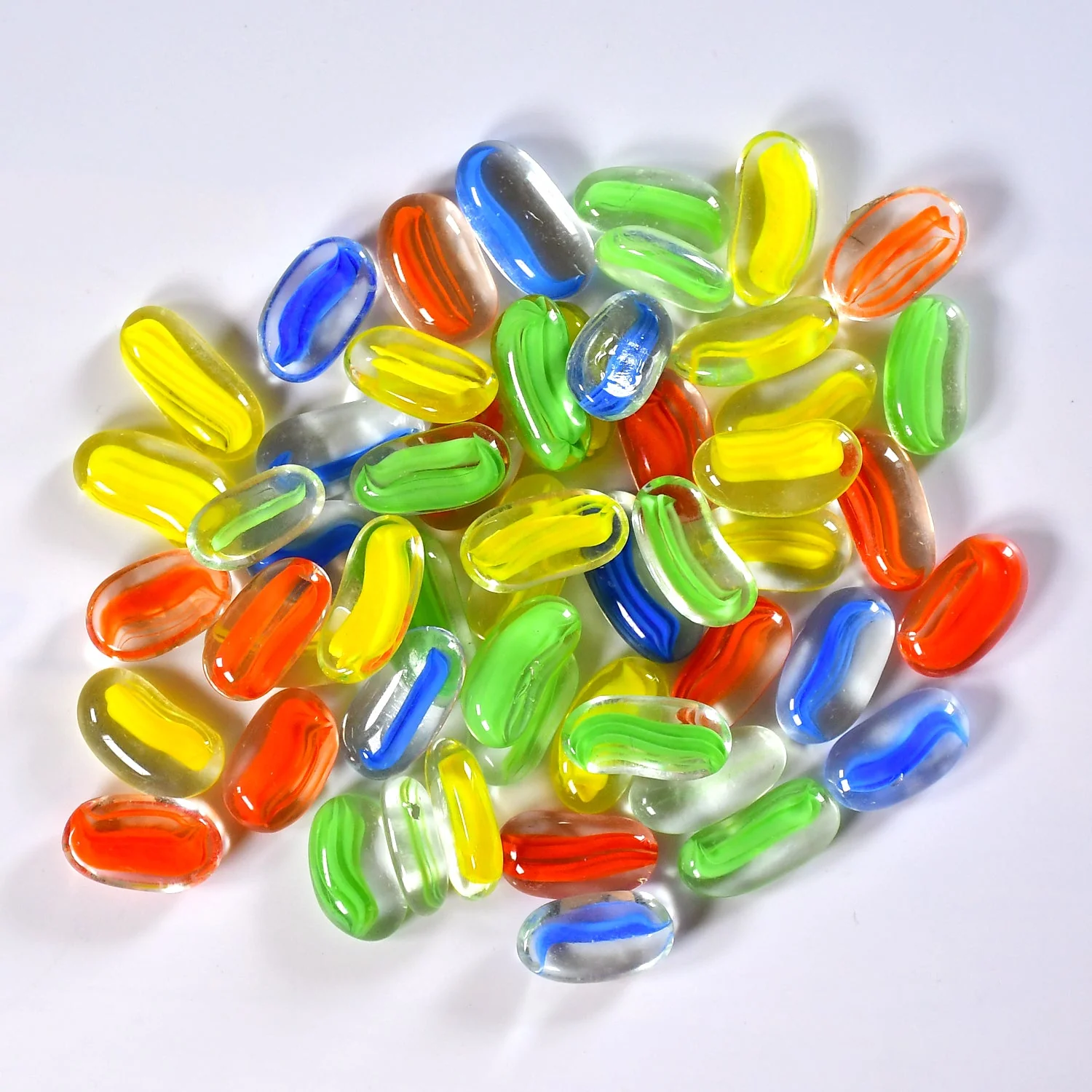 Glass Gem Stone, Flat Round Marbles Pebbles for Vase Fillers, Attractive pebbles for Aquarium Fish Tank. - Image 4