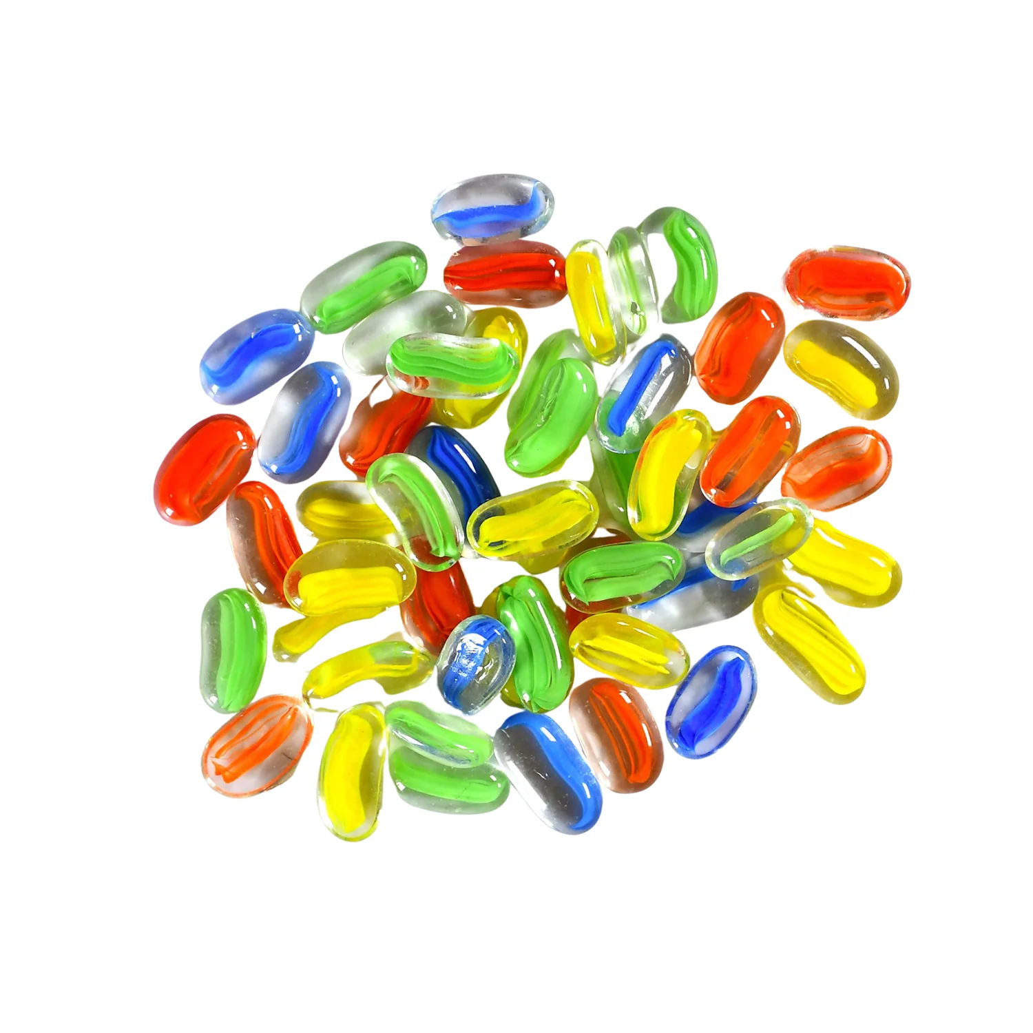Glass Gem Stone, Flat Round Marbles Pebbles for Vase Fillers, Attractive pebbles for Aquarium Fish Tank. - Image 5