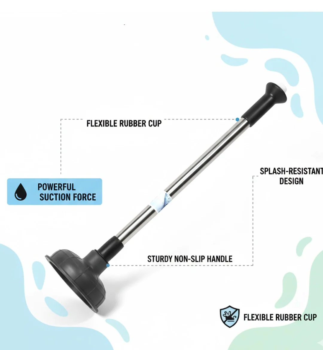 Drain Unblocker Pump for Kitchen, Sink & Toilet Cleaning - Image 6