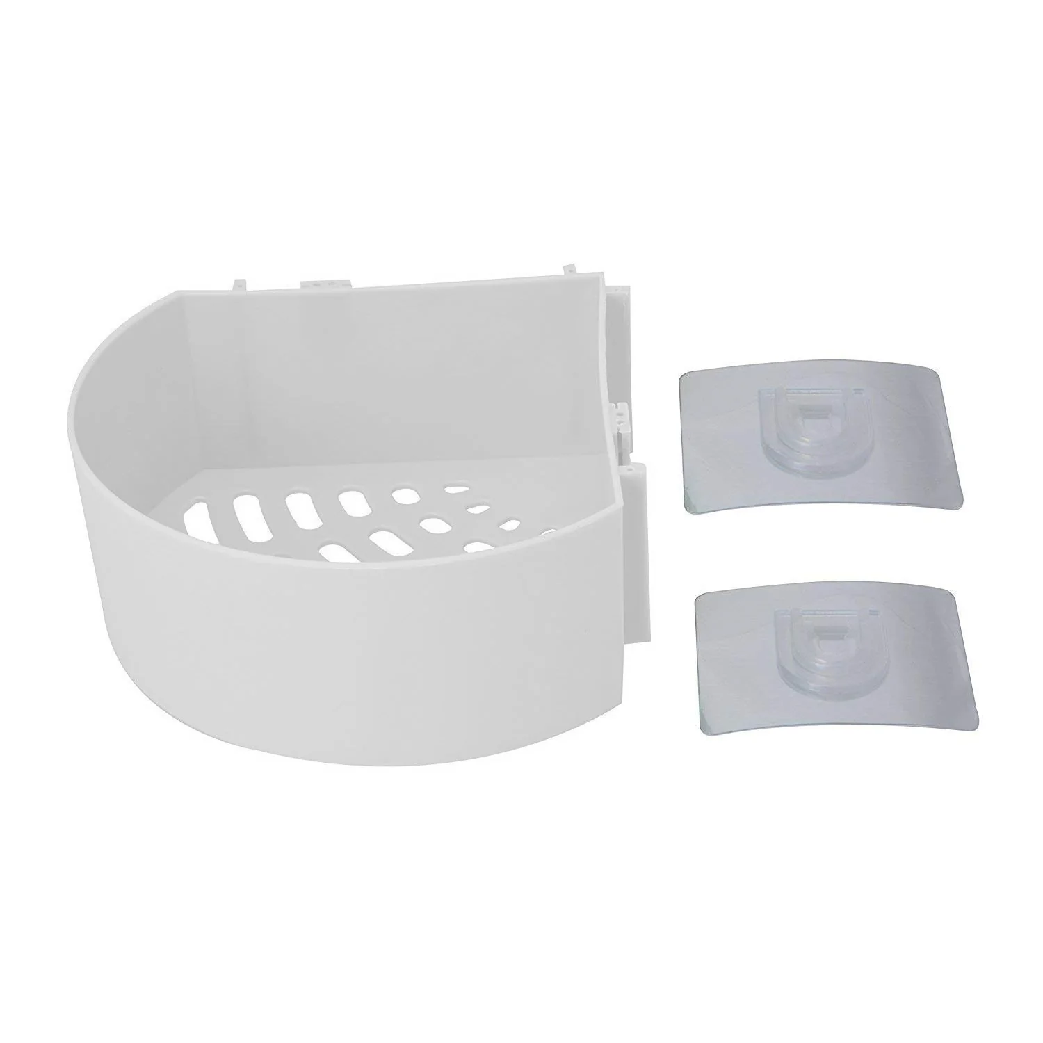Corner Shelf Bathroom Kitchen Rack Self Adhesive Wall Mount Storage Basket - Image 4