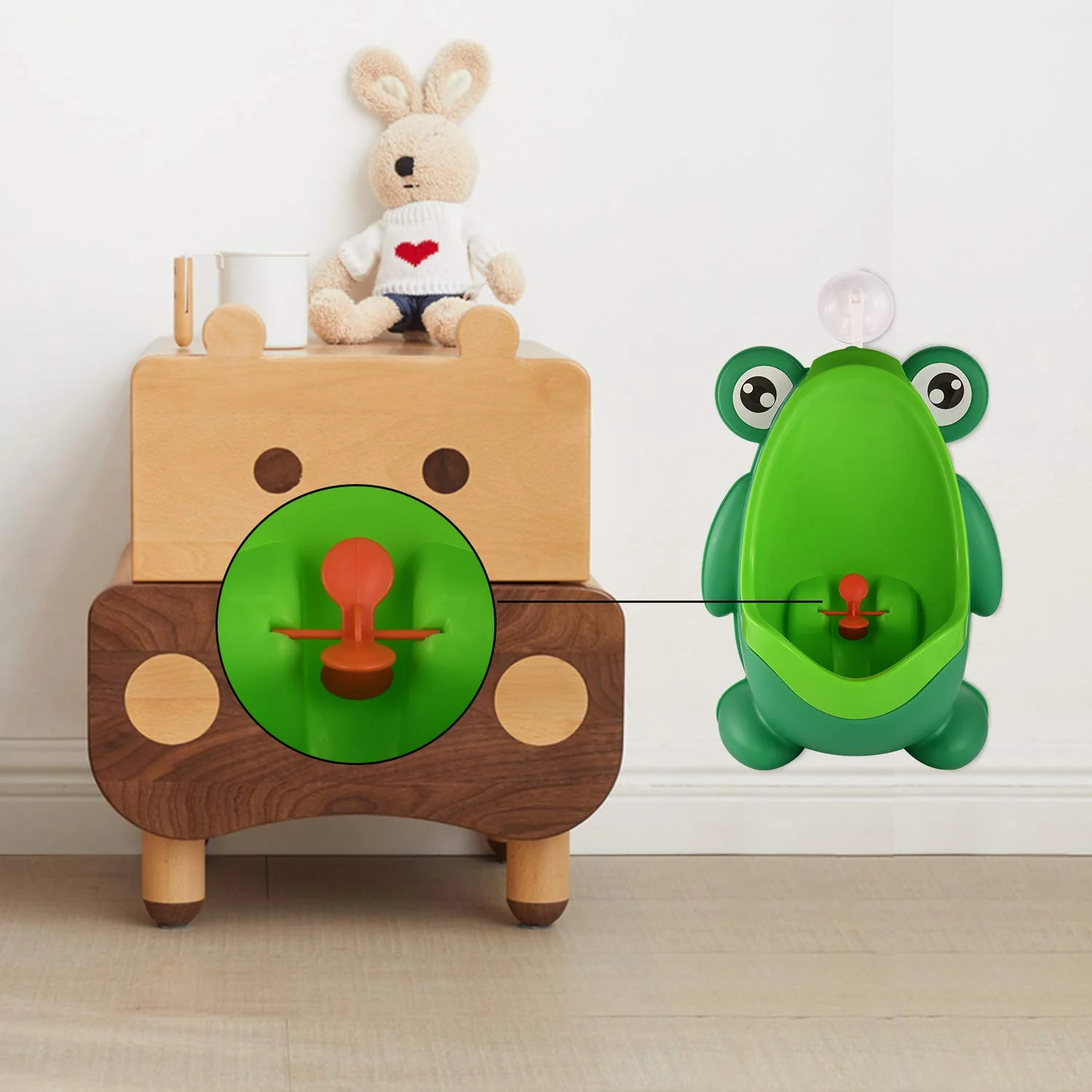 Cute Frog Standing Potty Training Urinal for Boys - Toilet with Funny Aiming Target - Image 3