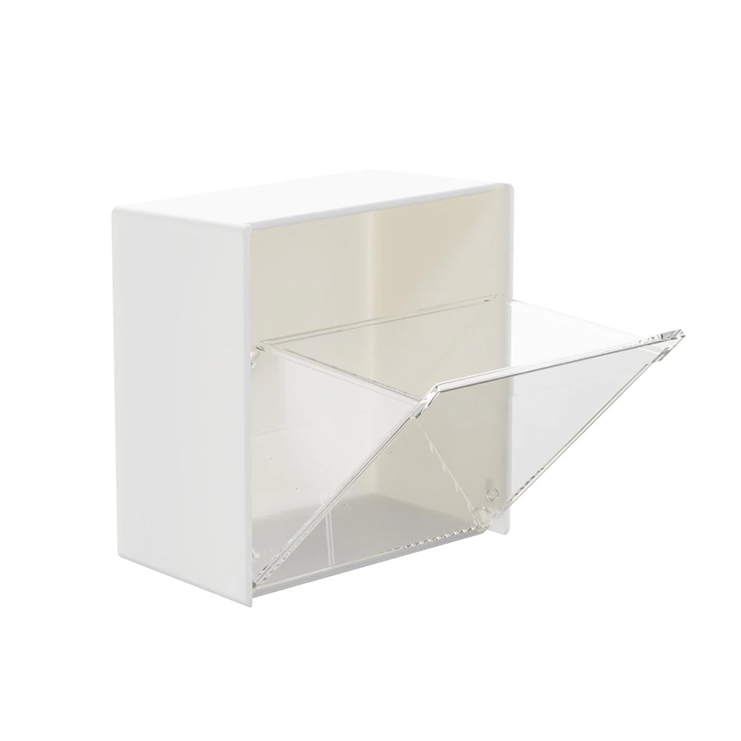 4037Adhesive Wall Mounted Flip Storage Box Holder Small Object Storage Case ( 1 pcs ) - Image 4