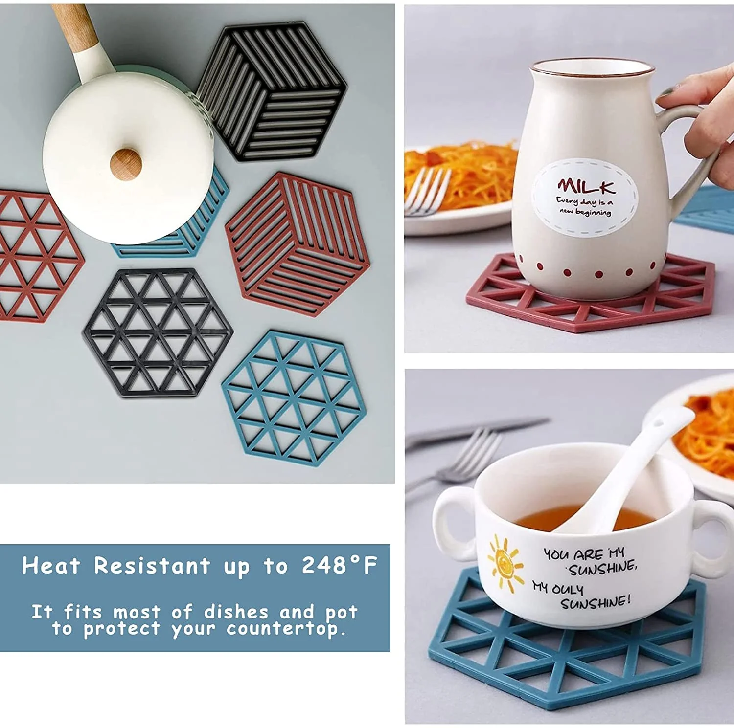 Tea Coaster Non-Slip Placemat High Temperature Insulation Pad Hollow Pot Mat - Image 6