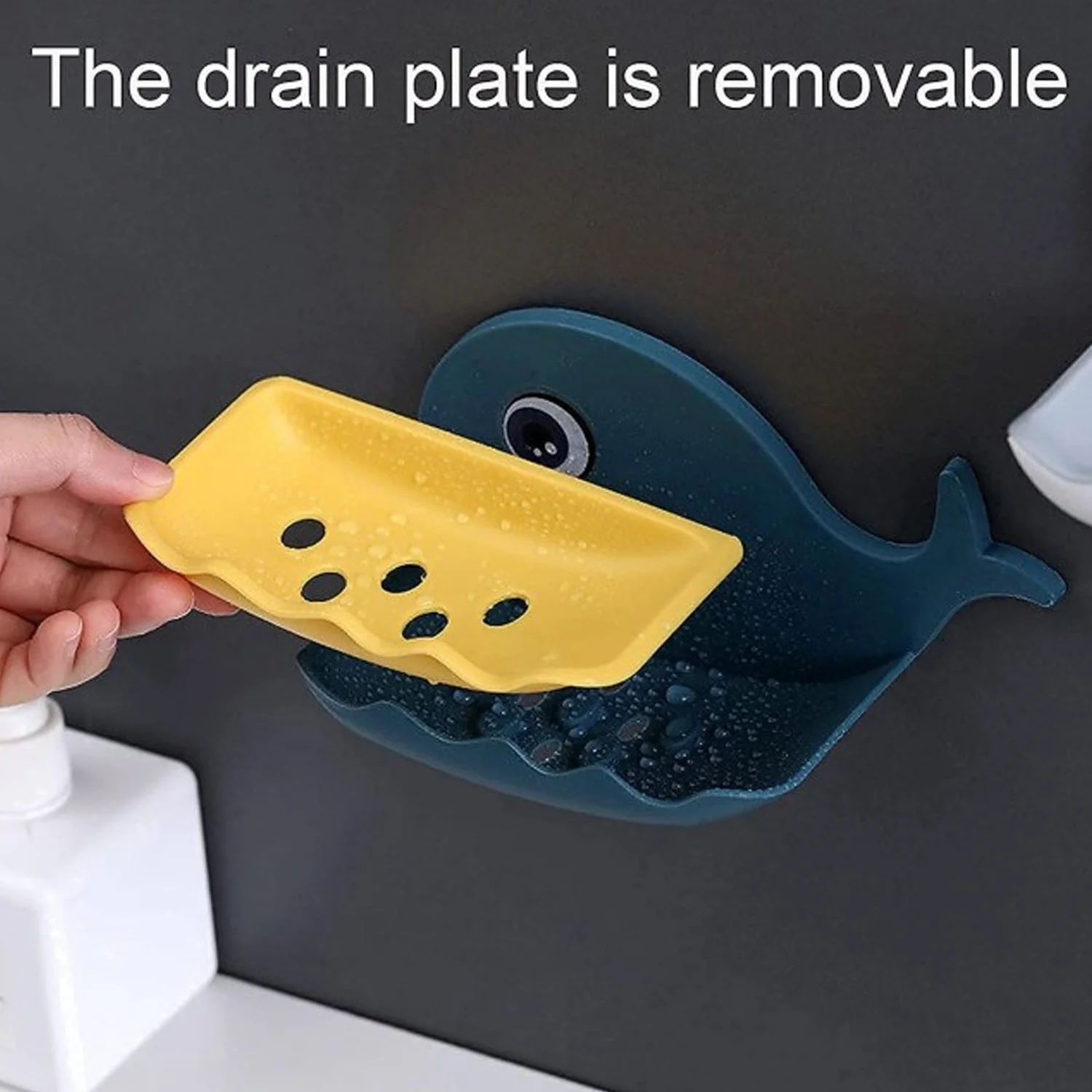 Fish Shape Wall-Mounted Double Layer Soap Holder for Bathroom & Kitchen - Image 6