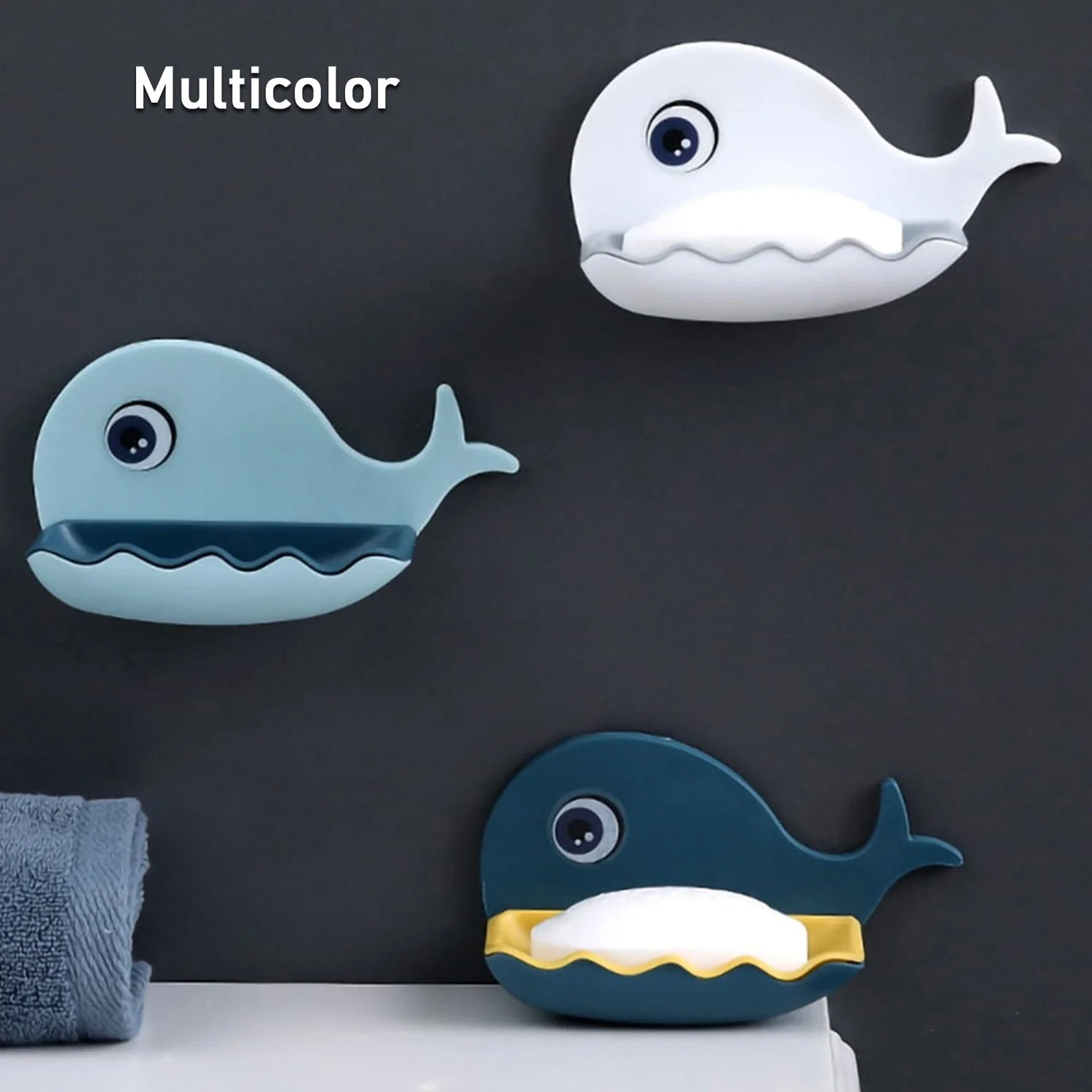 Fish Shape Wall-Mounted Double Layer Soap Holder for Bathroom & Kitchen - Image 8