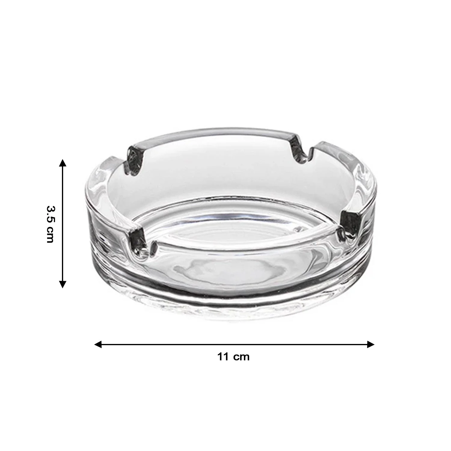 Glass Crystal Round Ashtray for Cigar & Cigarettes – Home & Office Table Decor - Image 5