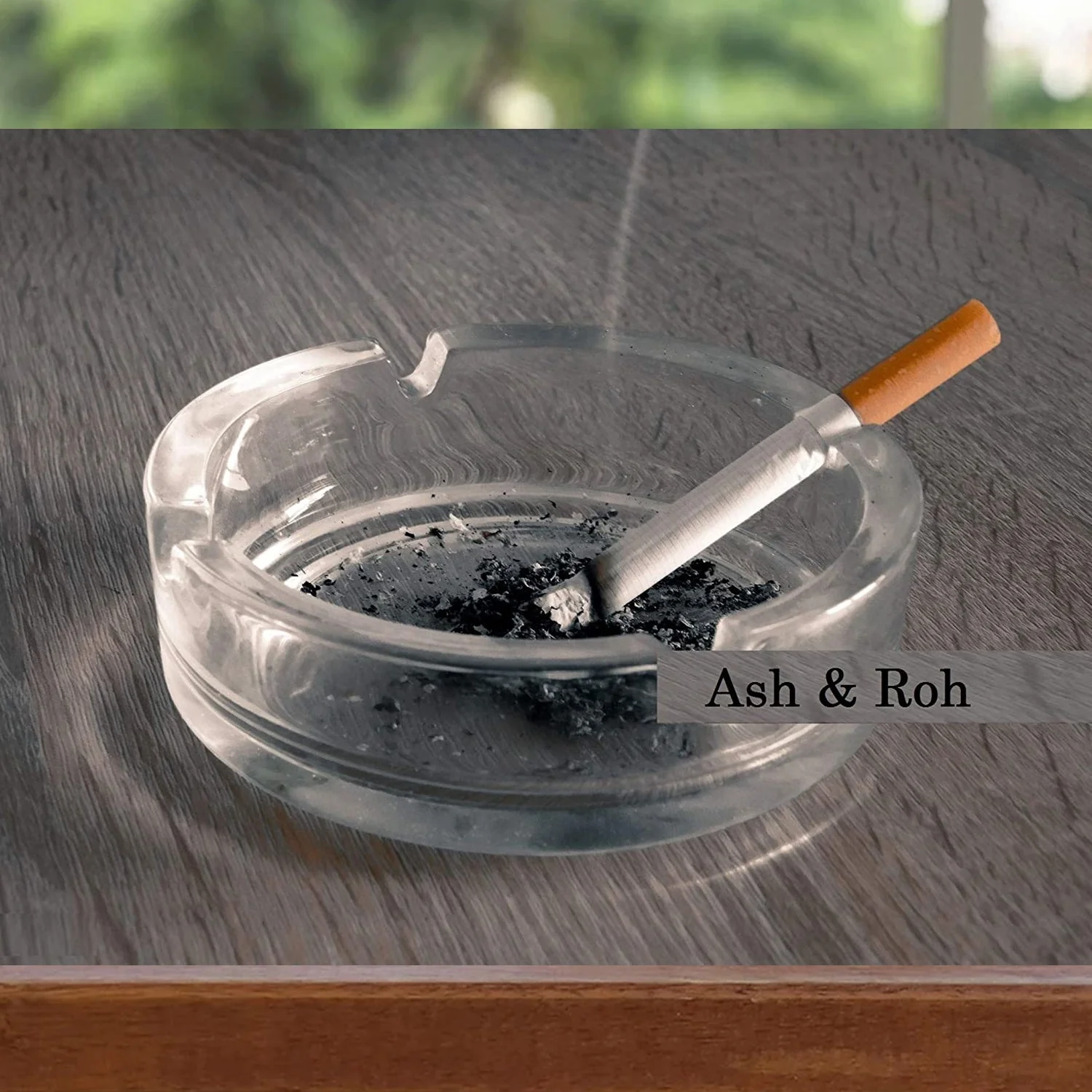 Glass Crystal Round Ashtray for Cigar & Cigarettes – Home & Office Table Decor - Image 8
