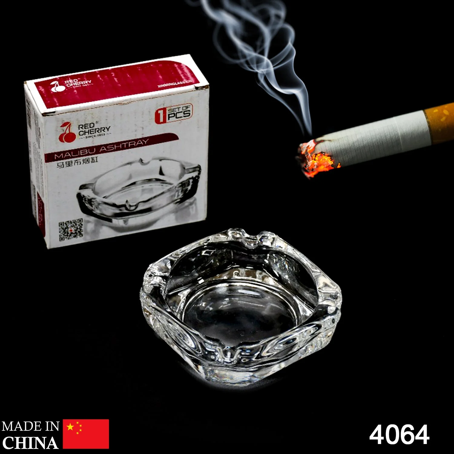 Glass Brunswick Crystal Quality Cigar Cigarette Ashtray - Image 2