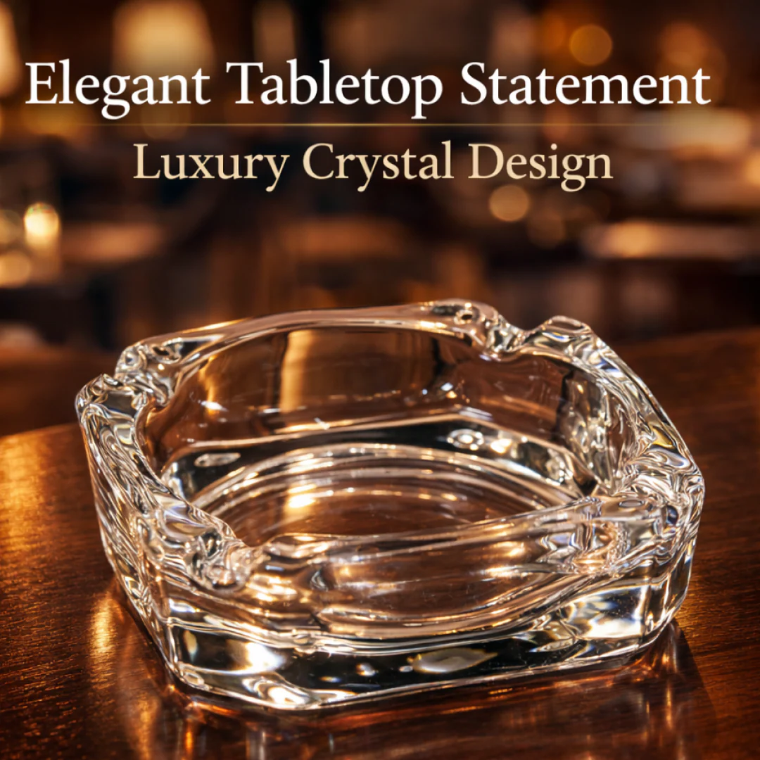 Glass Brunswick Crystal Quality Cigar Cigarette Ashtray - Image 3
