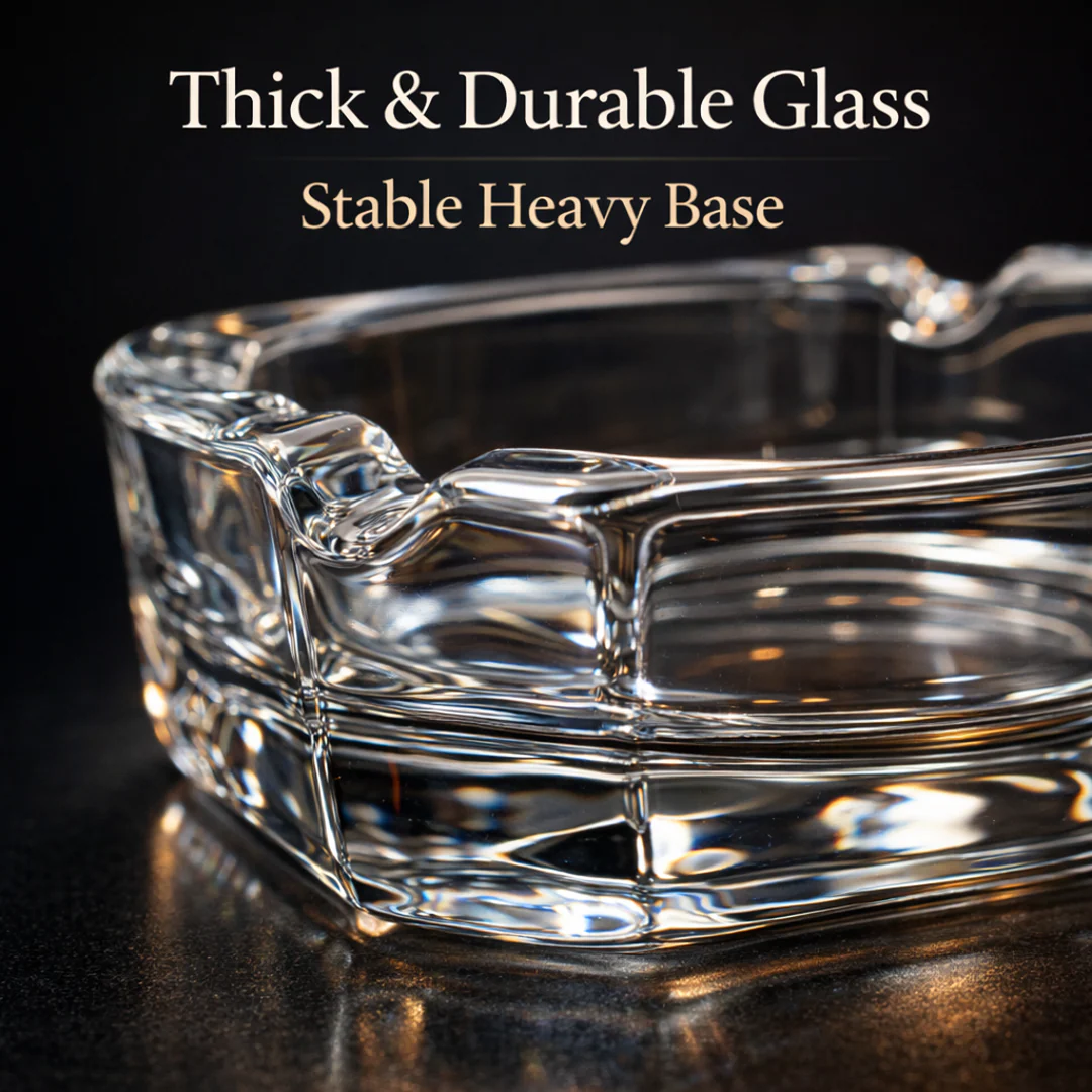 Glass Brunswick Crystal Quality Cigar Cigarette Ashtray - Image 5