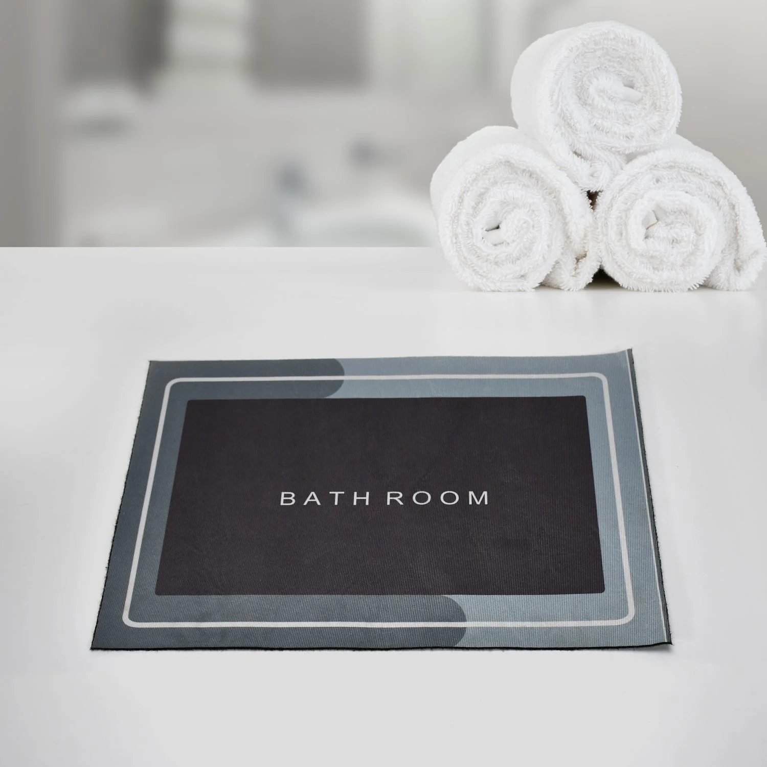 Square Bathroom mat Quick Drying Absorbent mat for Home, Kitchen (57x38cm) - Image 7