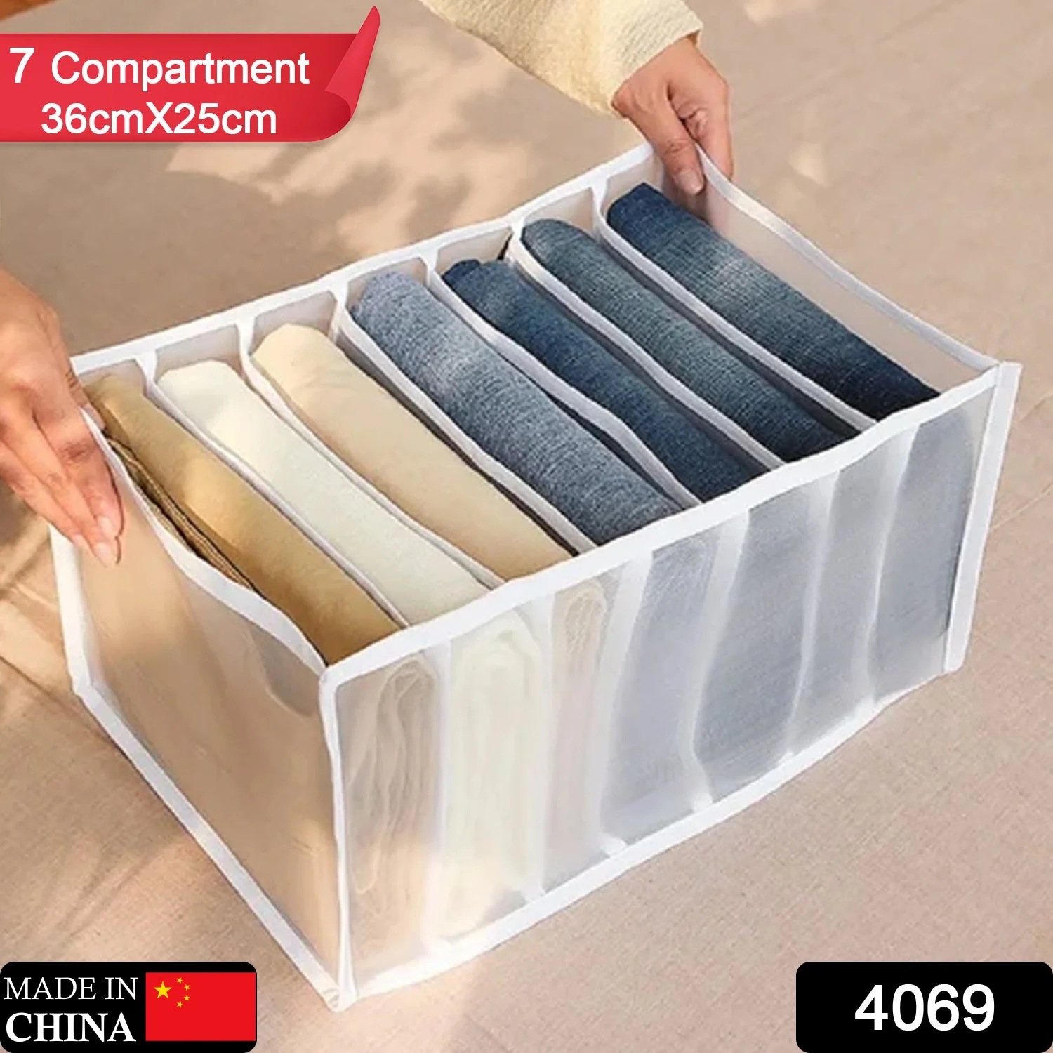 7 Grid Clothes Organizer for Wardrobe Storage - Image 13
