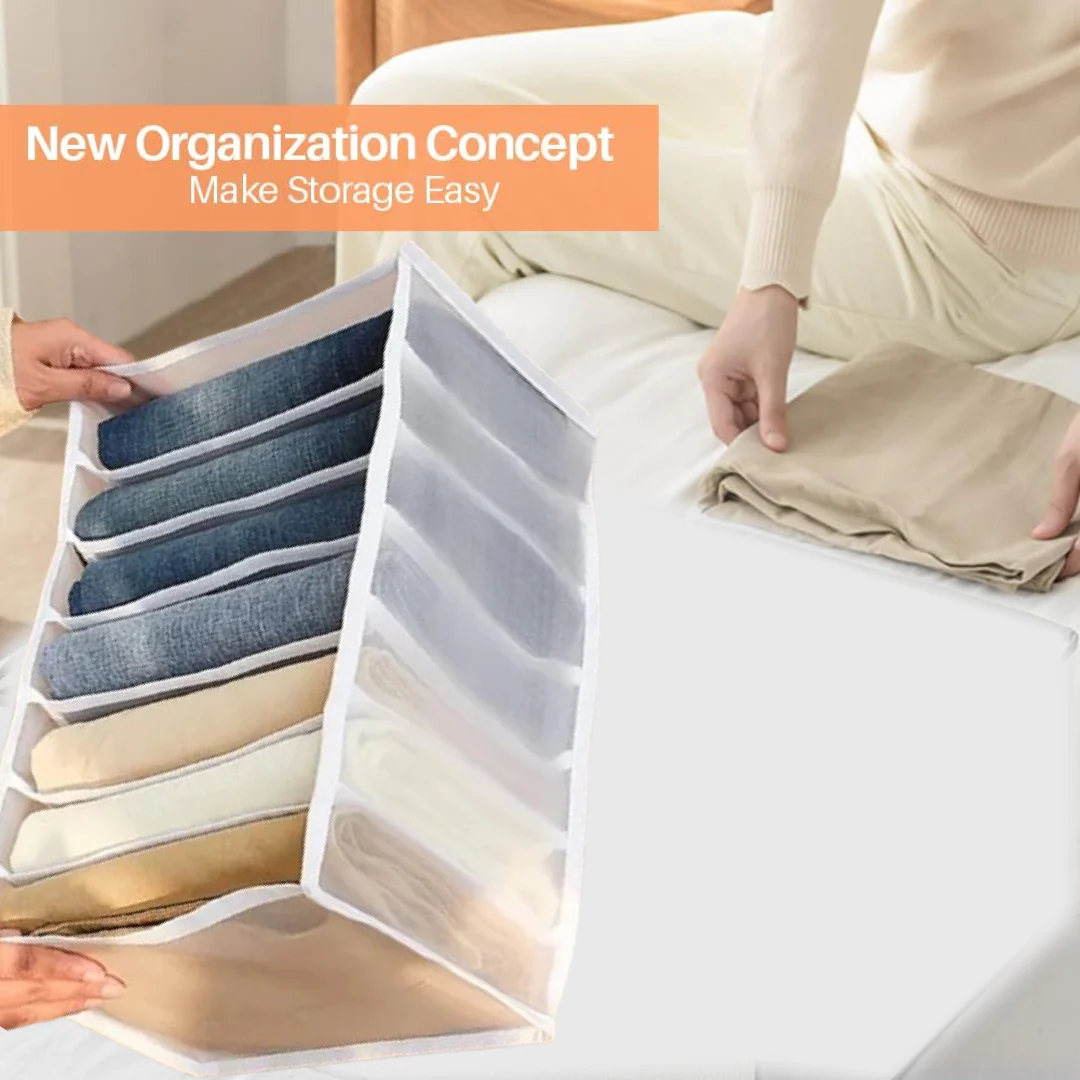 7 Grid Clothes Organizer for Wardrobe Storage - Image 3