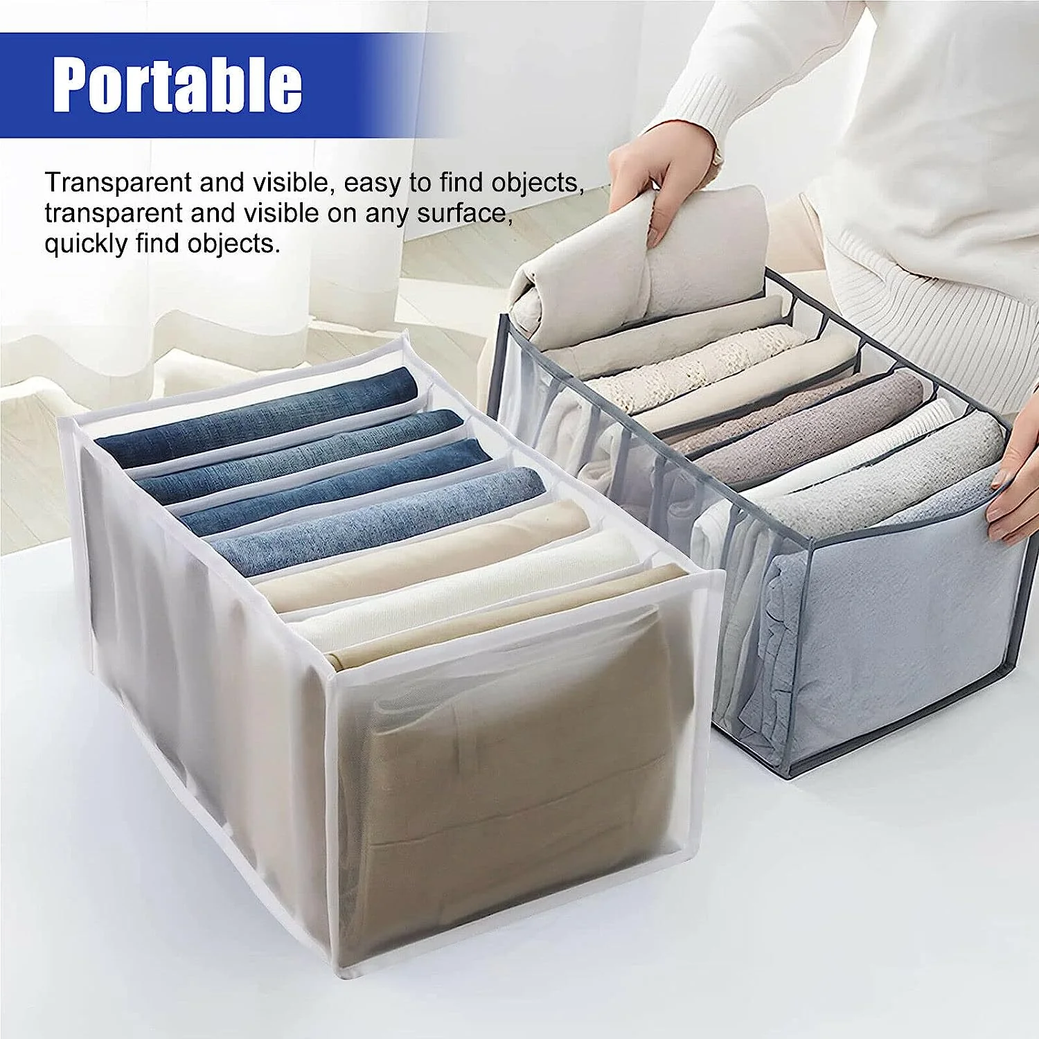 7 Grid Clothes Organizer for Wardrobe Storage - Image 7