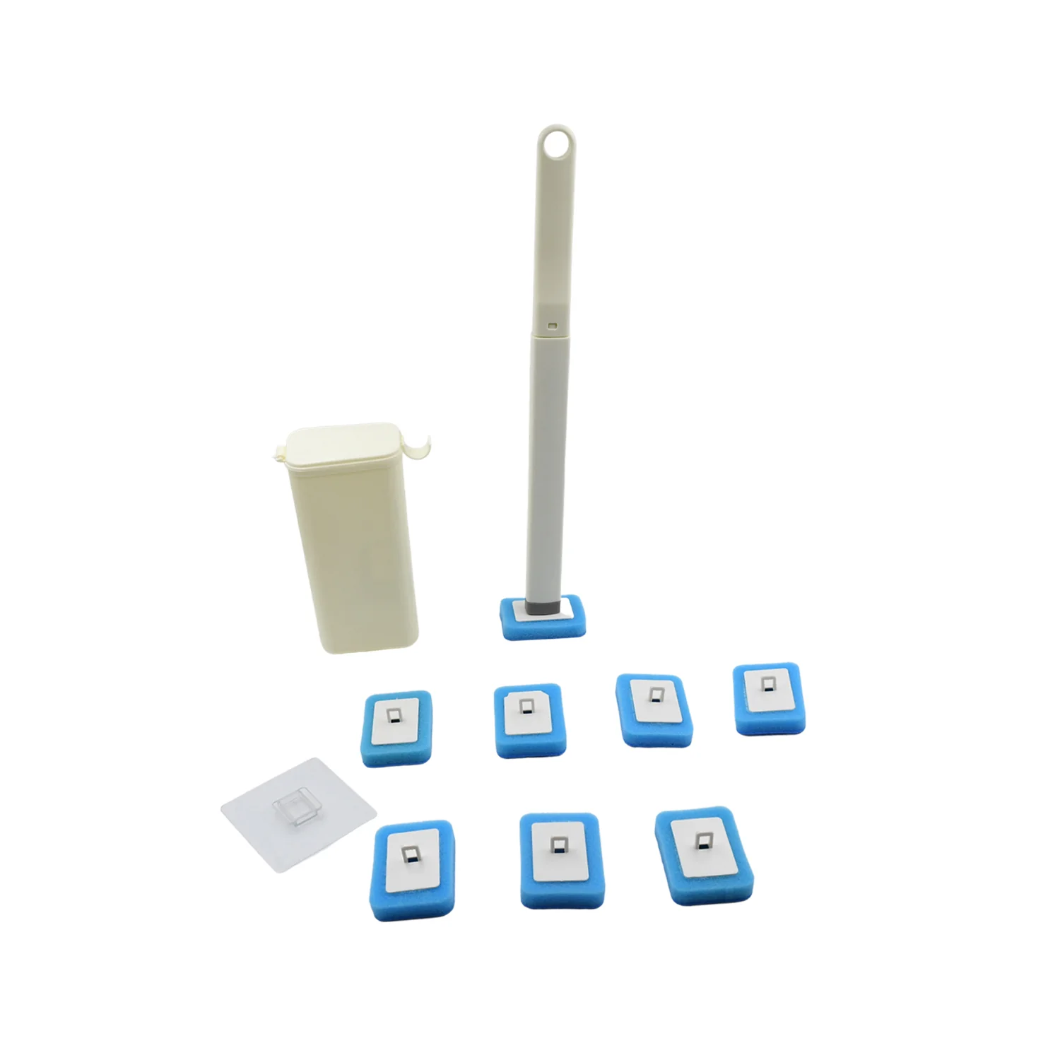 Toilet Brush Wand, Toilet Brush Kit with 8 Count Disposable Toilet Refills Heads - Image 4