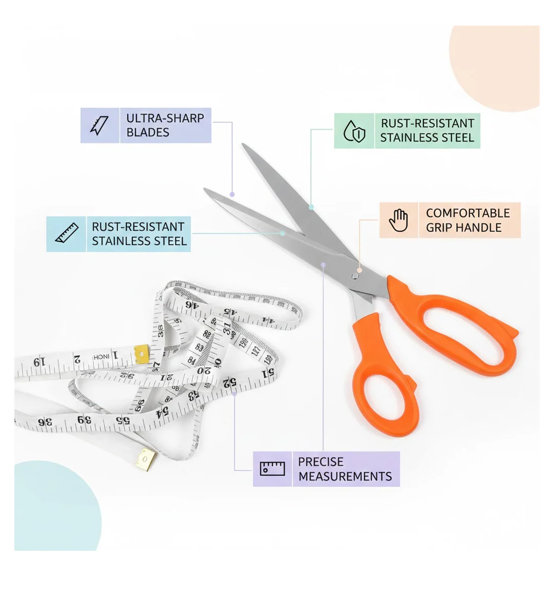 Tailor Scissors And Measuring Tape High Quality Scissor - Image 6