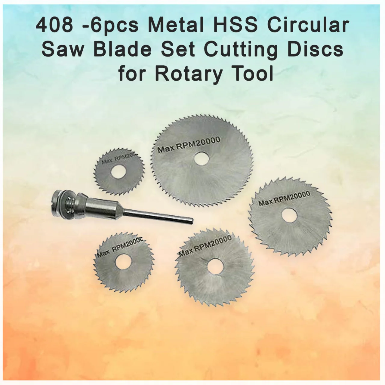 6pcs Metal HSS Circular Saw Blade Set Cutting Discs for Rotary Tool - Image 7