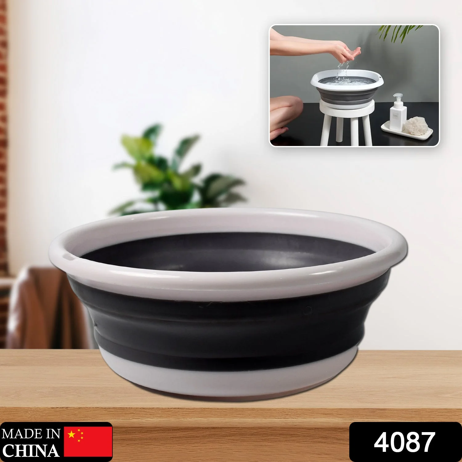 Portable Folding Wash Basin for Travel, Lightweight Water Basin for Clothes & Vegetables - Image 2
