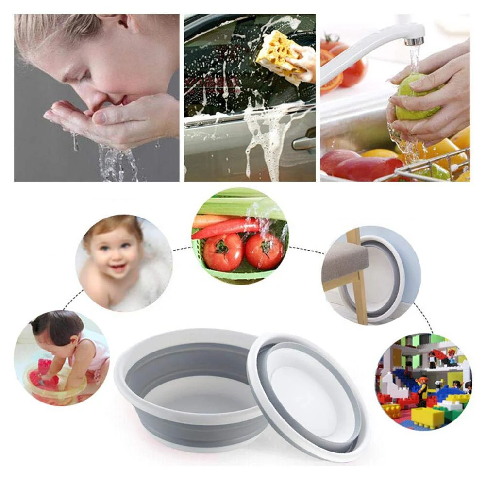 Portable Folding Wash Basin for Travel, Lightweight Water Basin for Clothes & Vegetables - Image 3