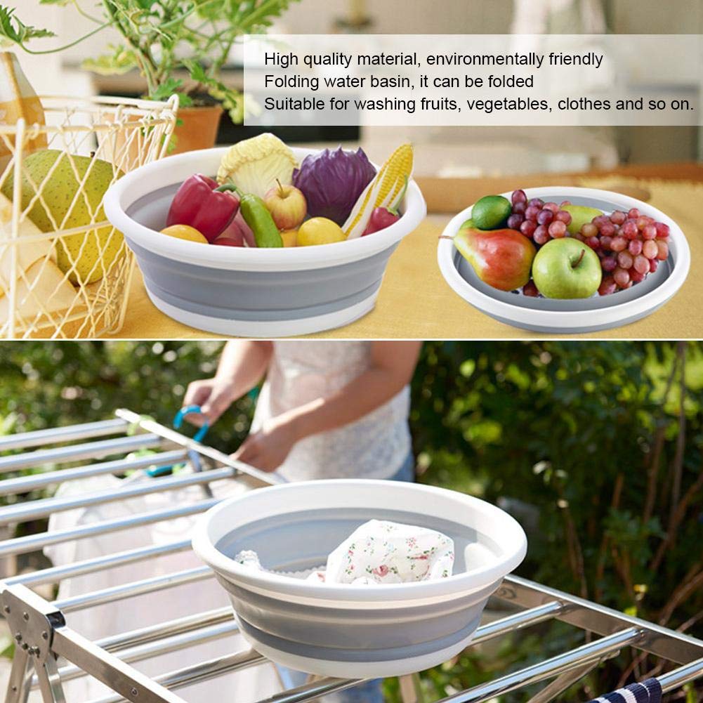 Portable Folding Wash Basin for Travel, Lightweight Water Basin for Clothes & Vegetables - Image 7