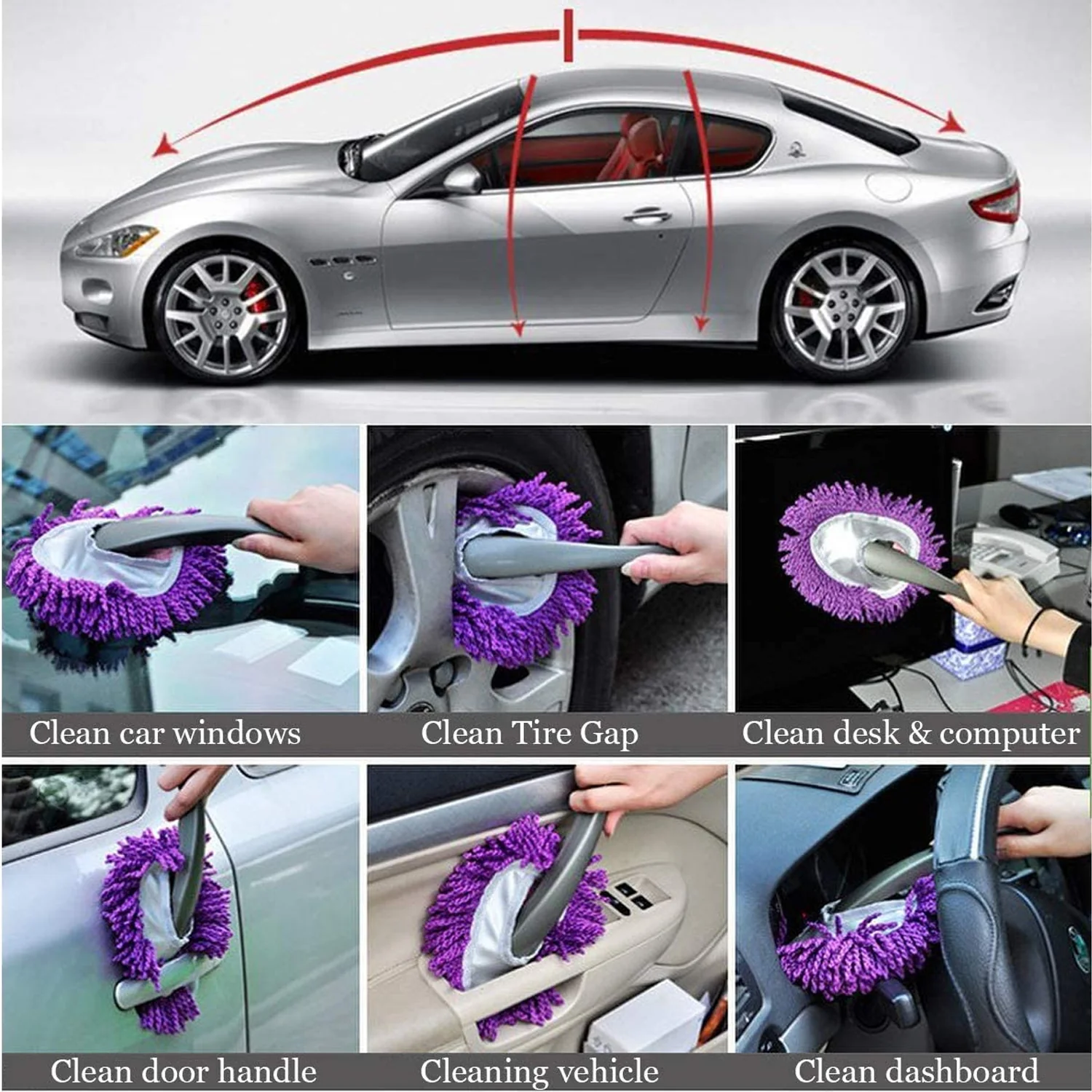 Car Wash Cleaning Brush Microfiber Dusting Tool Duster Dust Mop Home Cleaning - Image 6
