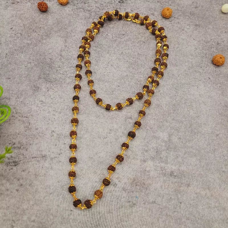 Authentic 5 Mukhi Rudraksha Mala - Spiritual & Healing Necklace - Image 2