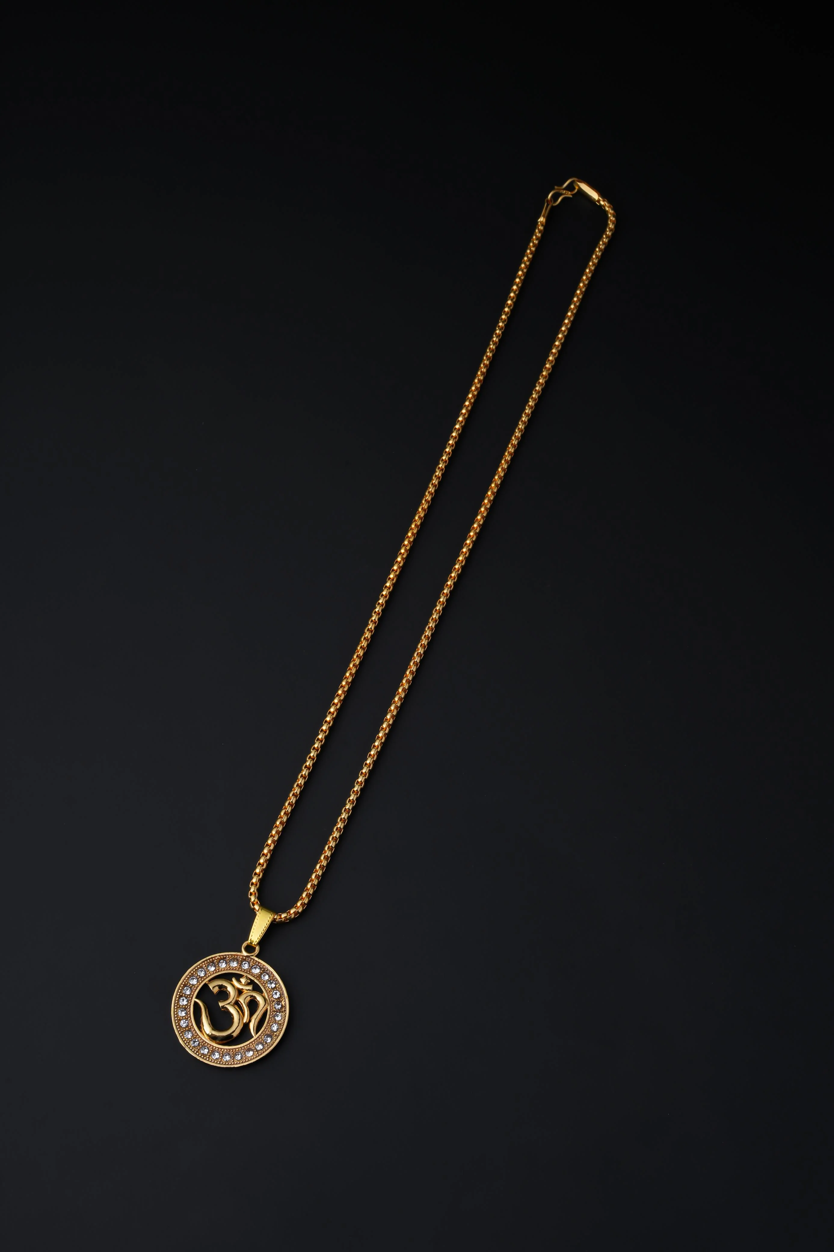 Om Diamond Pendant Gold Plated Gold-plated Brass - Image 3