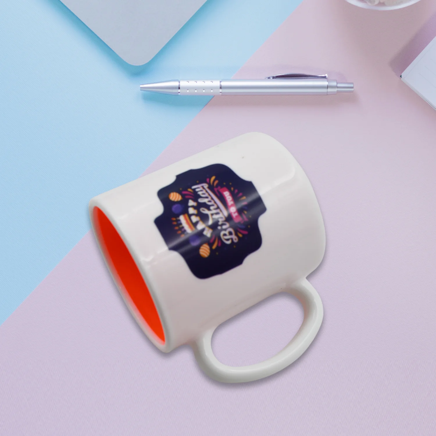 Mix Design & Color Coffee Mug With Spoon and box packing, Designer Mug with - Image 6