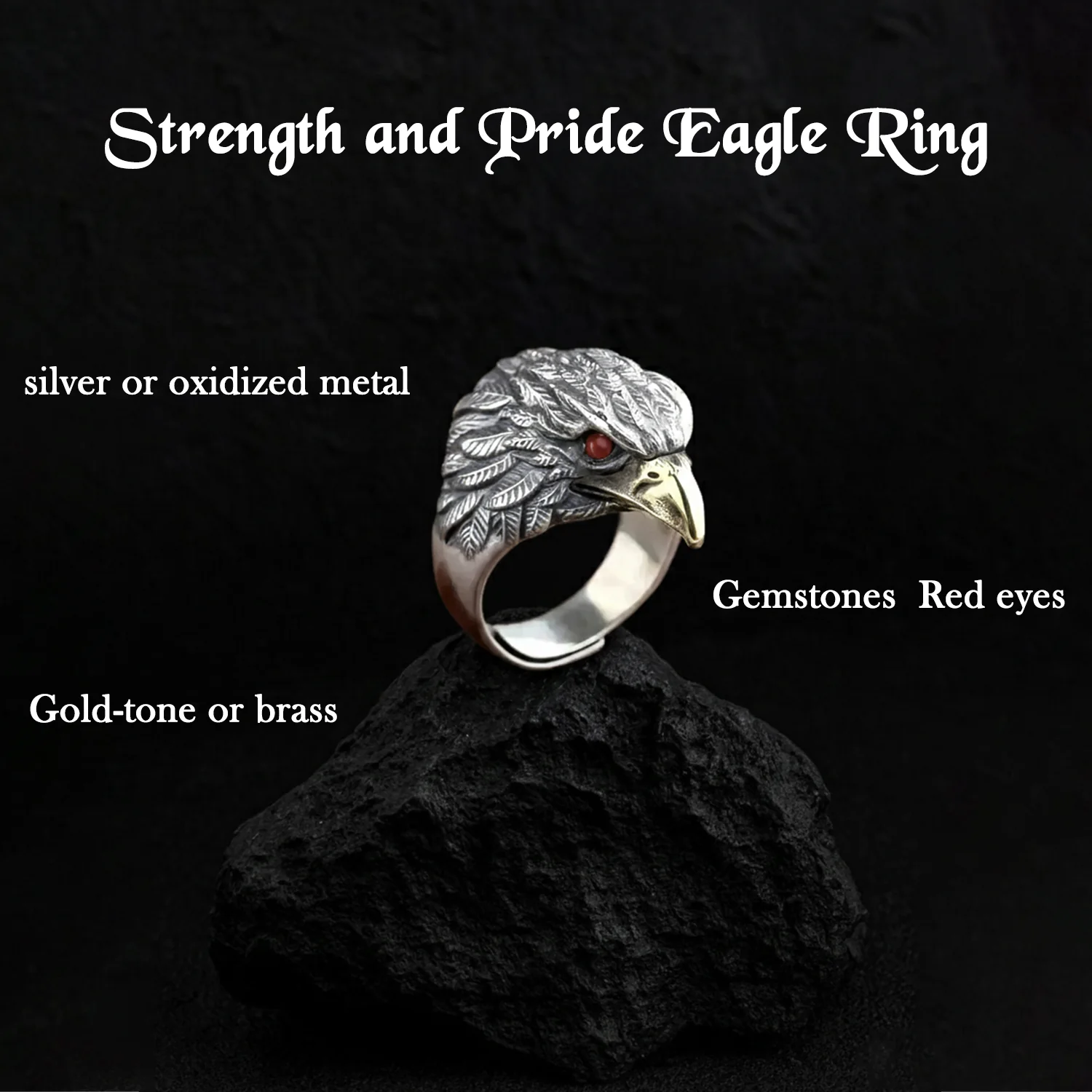 Strength and Pride Eagle Ring - Image 4