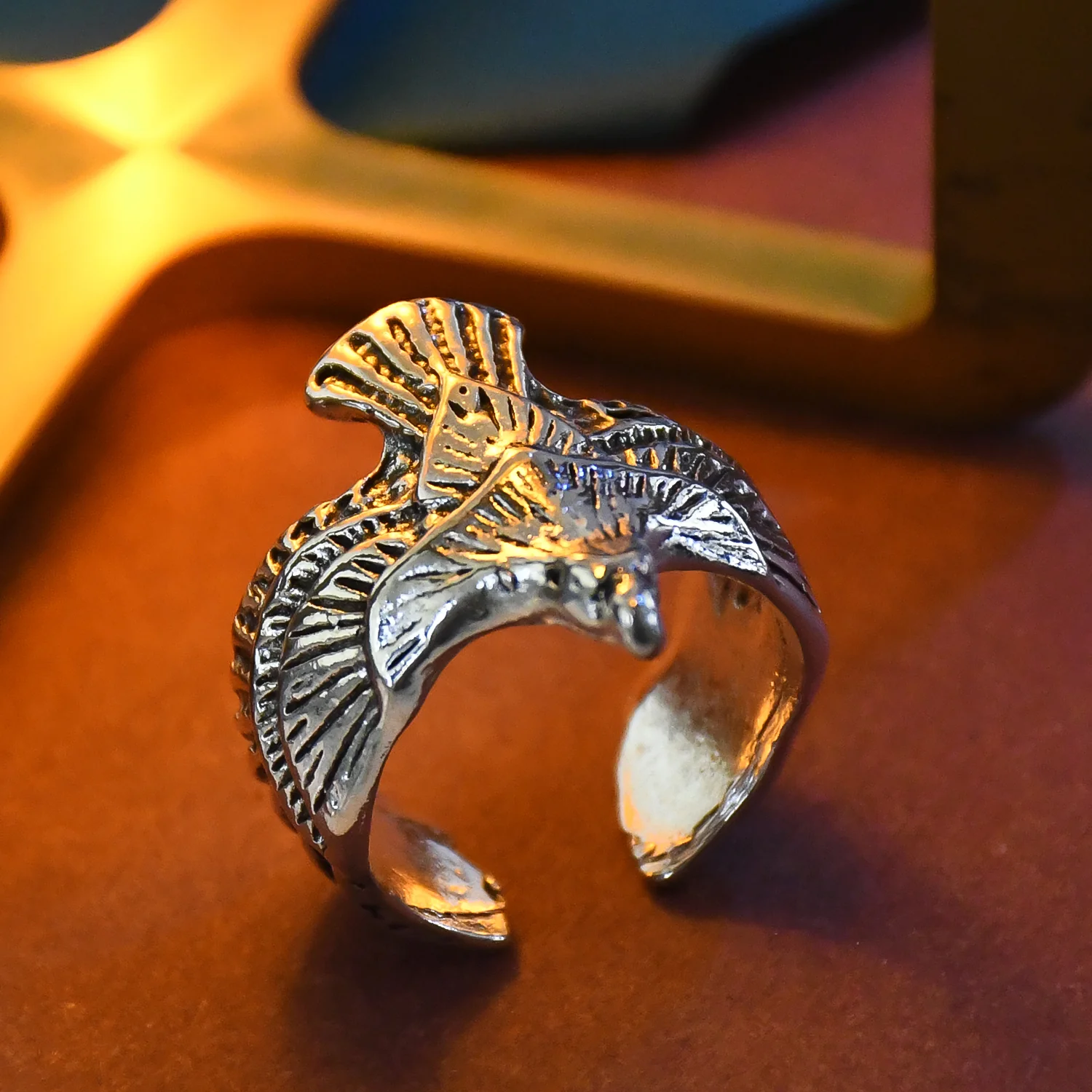 Love And Promises Attractive Flying Eagle Fingre Ring - Image 2