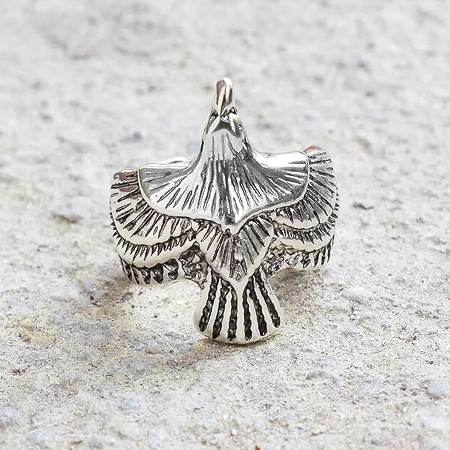 Love And Promises Attractive Flying Eagle Fingre Ring - Image 5