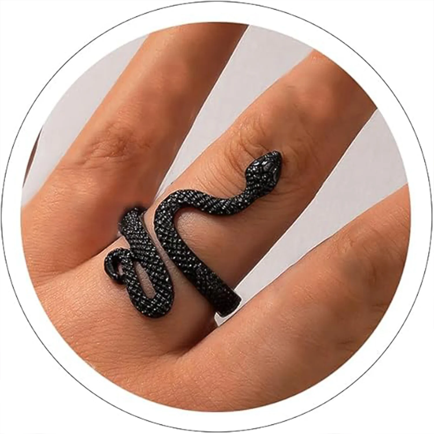 Black snake ring for men and boys - Image 2
